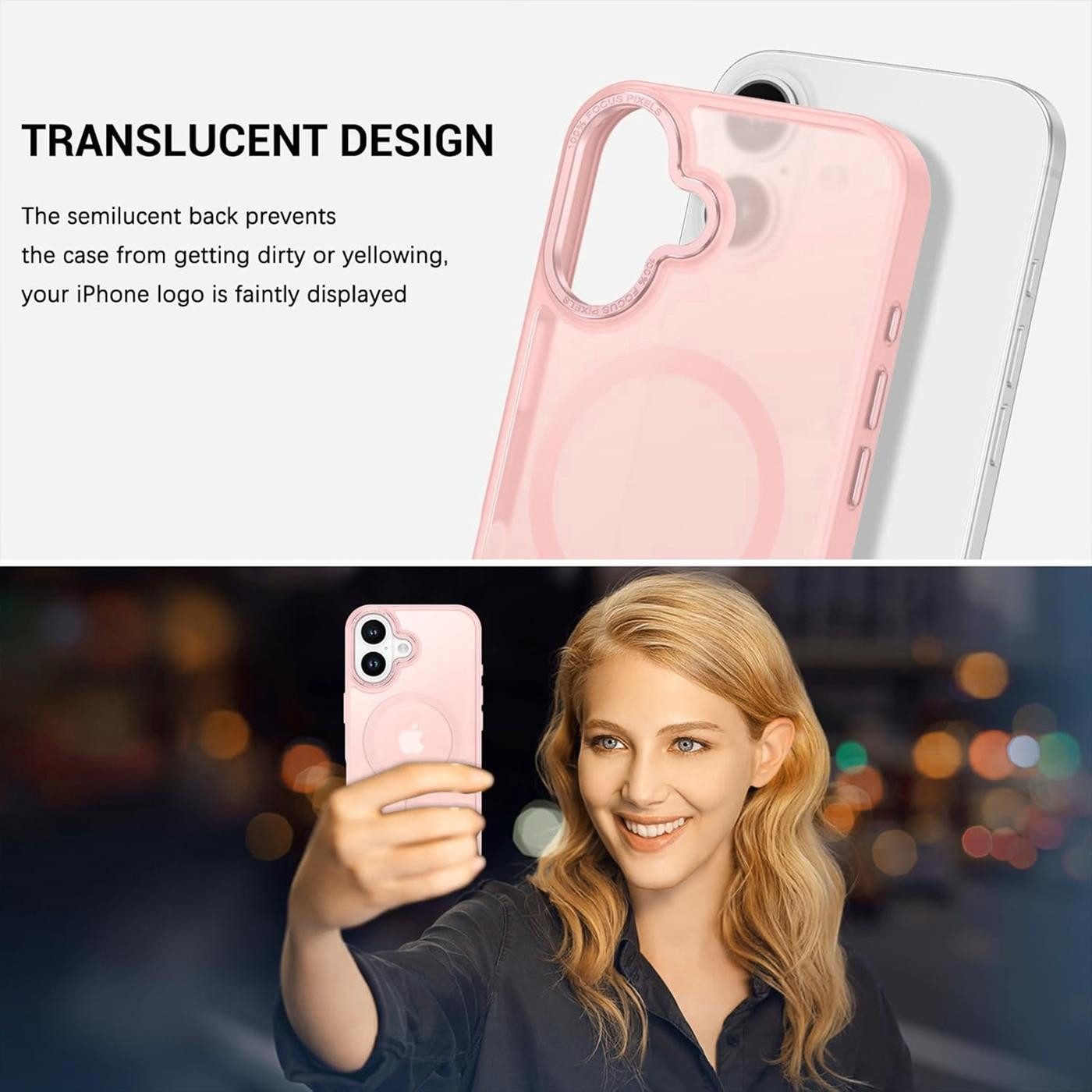 CoolGadget Handyhülle Magnet Hülle für iPhone 17 Schutzhülle mit Metall Kamerarahmen 6,3 Zoll, magnetisches Schutzcase Matt Stoßfest kompatibel mit Magsafe Zube – Bild 5 von 5