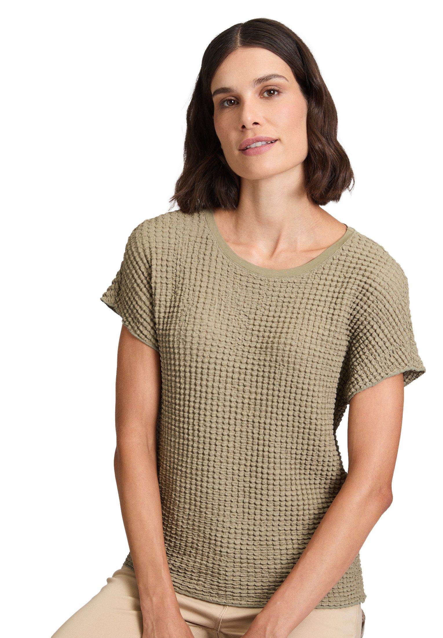 Betty Barclay Kurzarmshirt Damen mit U-Boot-Ausschnitt (1-tlg) Material