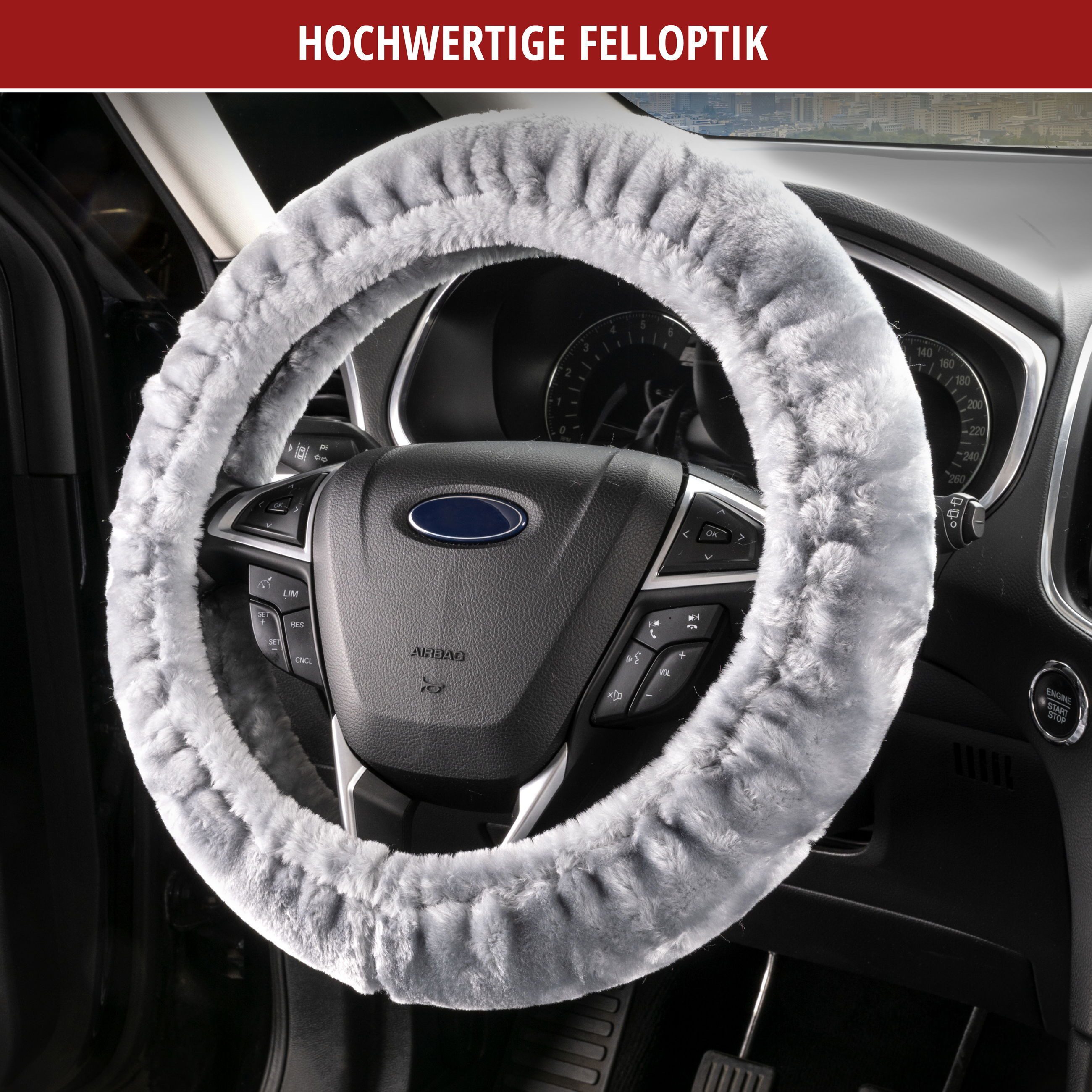 WALSER Steering Wheel Cover, Teddy Bear, (1-piece)
