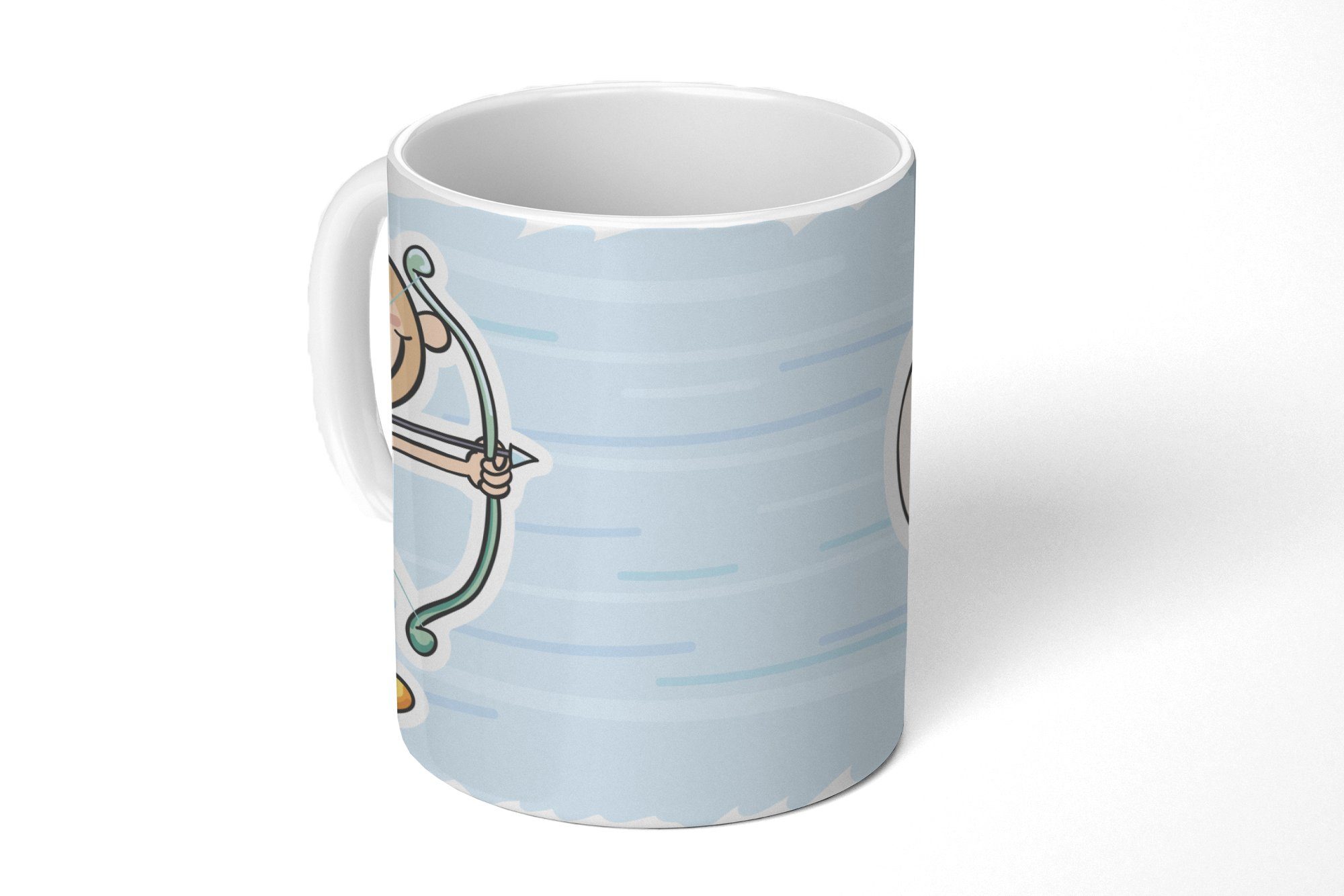 MuchoWow Tasse Bogenschießen - Junge - Pfeil und Bogen, 1-tlg., Keramik, Kaffeetassen, Teetasse, Becher, Kaffeebecher, Geschenk