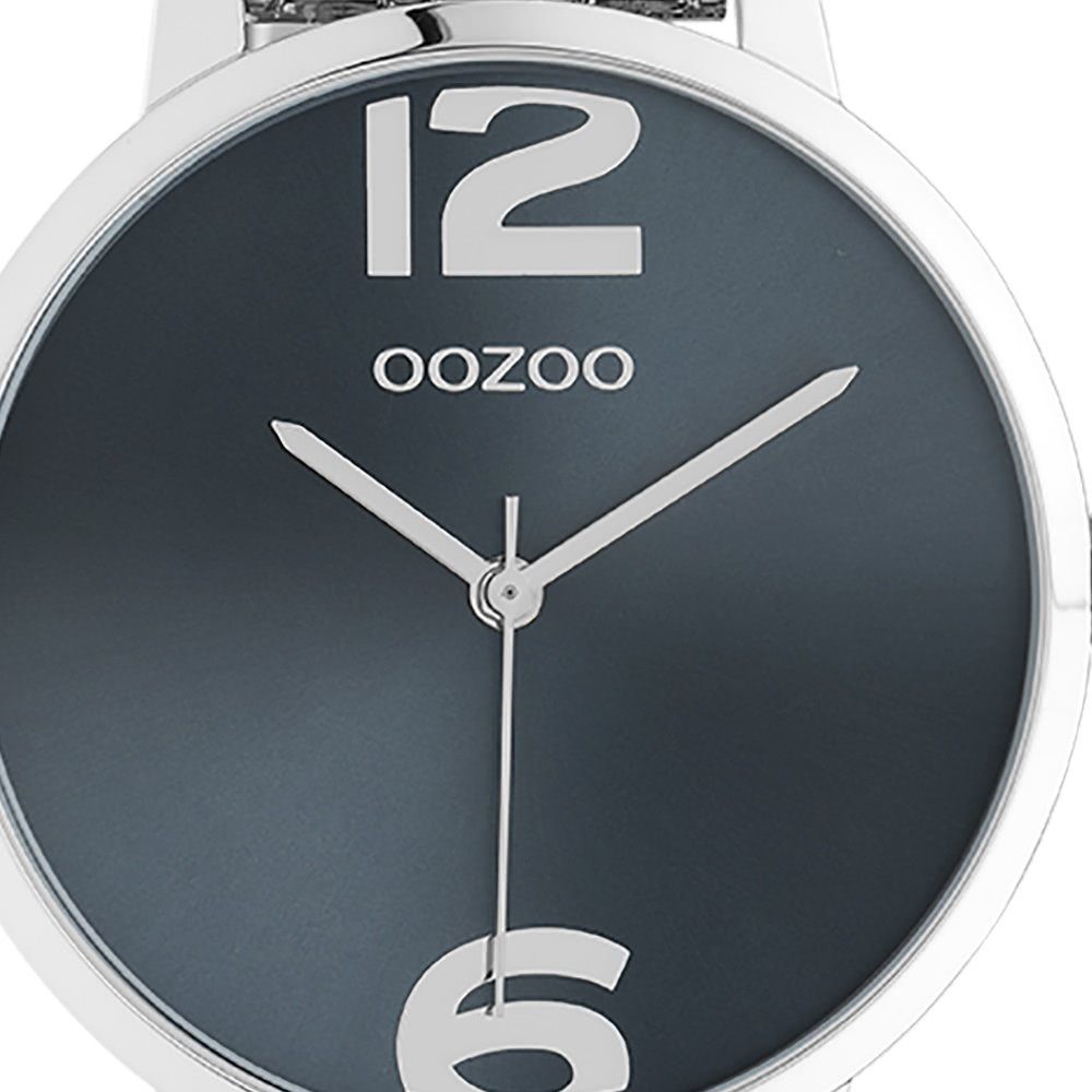Oozoo OOZOO Edelstahlarmband, (ca. Quarzuhr rund, Herrenuhr Elegant-Style Analog, silber Damen, 38mm) Unisex Armbanduhr