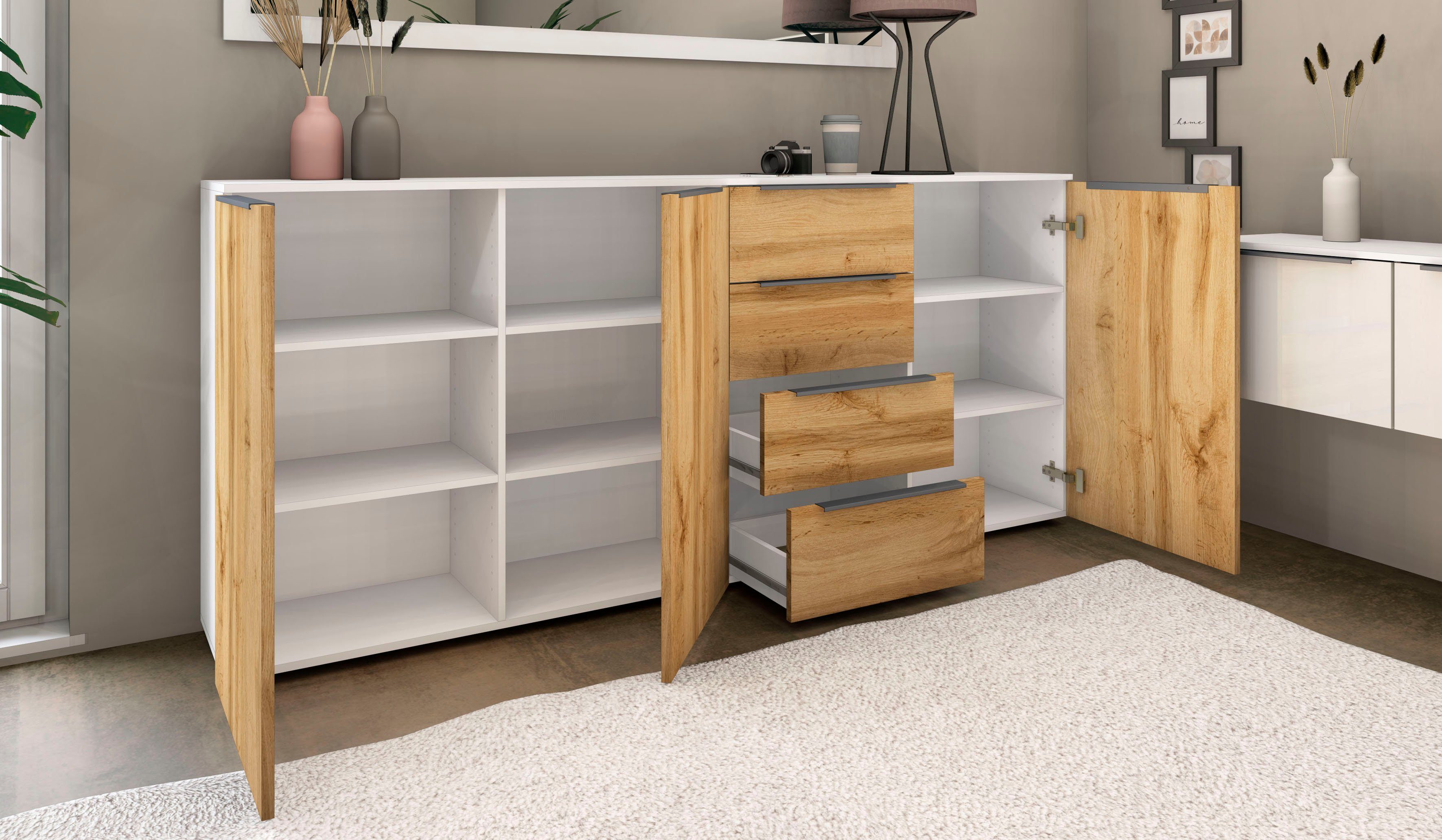 borchardt Möbel Highboard Tom, Breite 200 cm