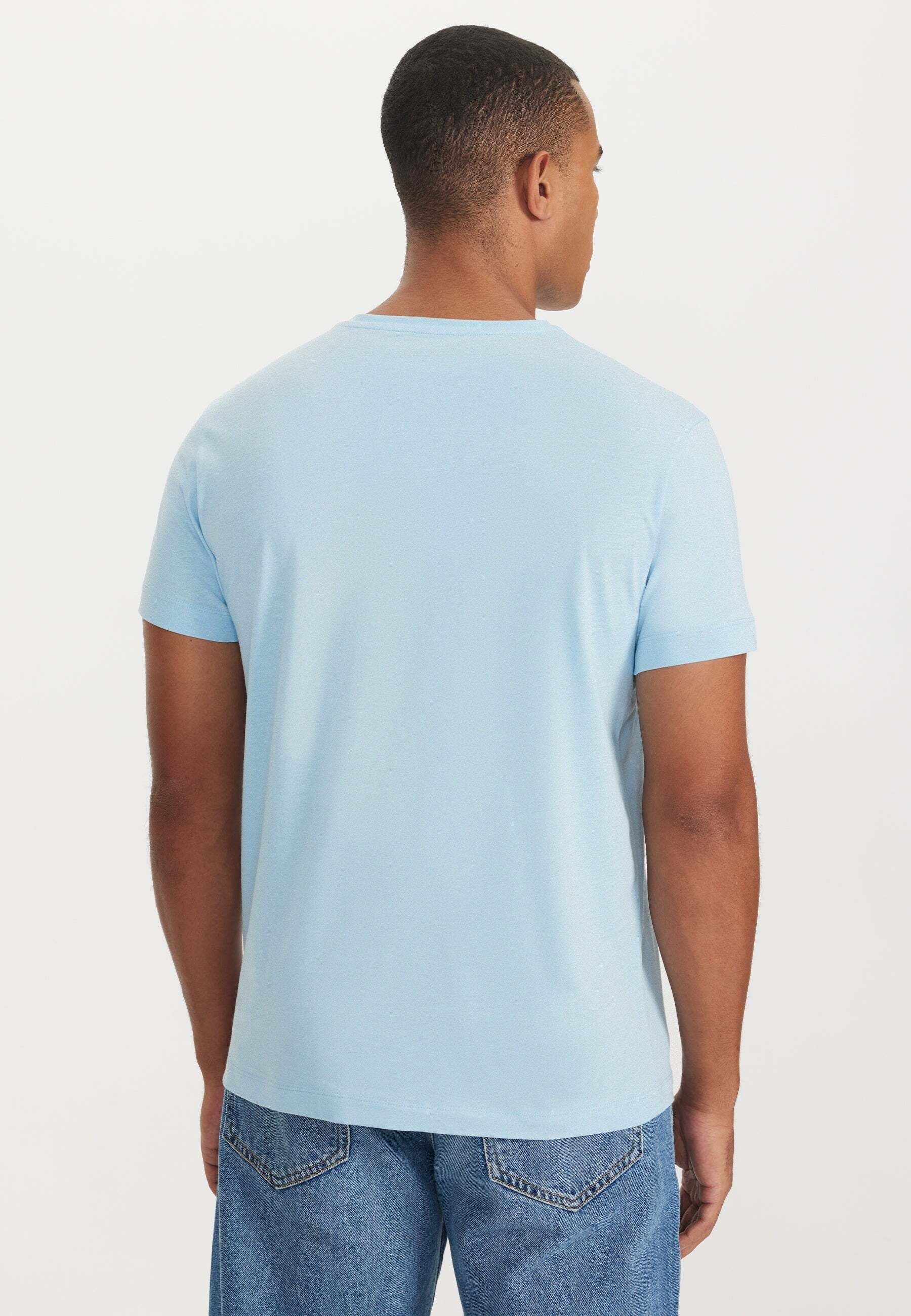 White O-NECK T-Shirt Baby Blue, (1-tlg) LONDON DANIEL 2-PACK WESTMARK