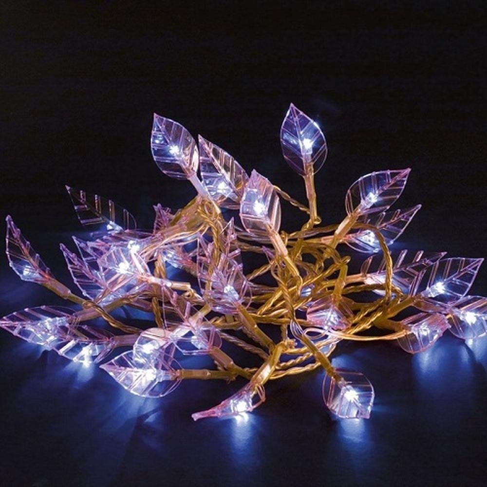 KONSTSMIDE LED-Lichterkette 4073-340 LED Lichterkette Blätter / Kabel pink/kw