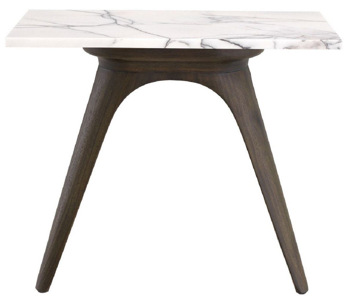 / - Marmorplatte Padrino - 30 60 Rechteckiger cm Tisch Luxus Möbel - Beistelltisch Casa x x Weiß-Flieder mit Möbel H. Luxus 51 Mahagoni Beistelltisch Mokka