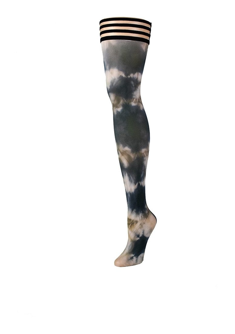 Kix'ies Halterlose Тонкі панчохи Kixies Mackenzie halterlose Гольфи mit Batikmuster mehrfarbig S - XL (1-Paar)