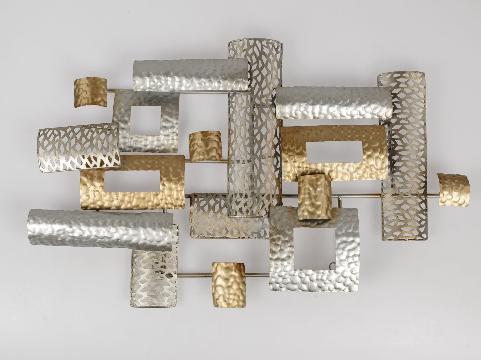 formano Metallbild Wanddeko Metall 3D-Effekt Champagner Gold 70x44x6 cm Wanddekoration – Bild 5 von 5
