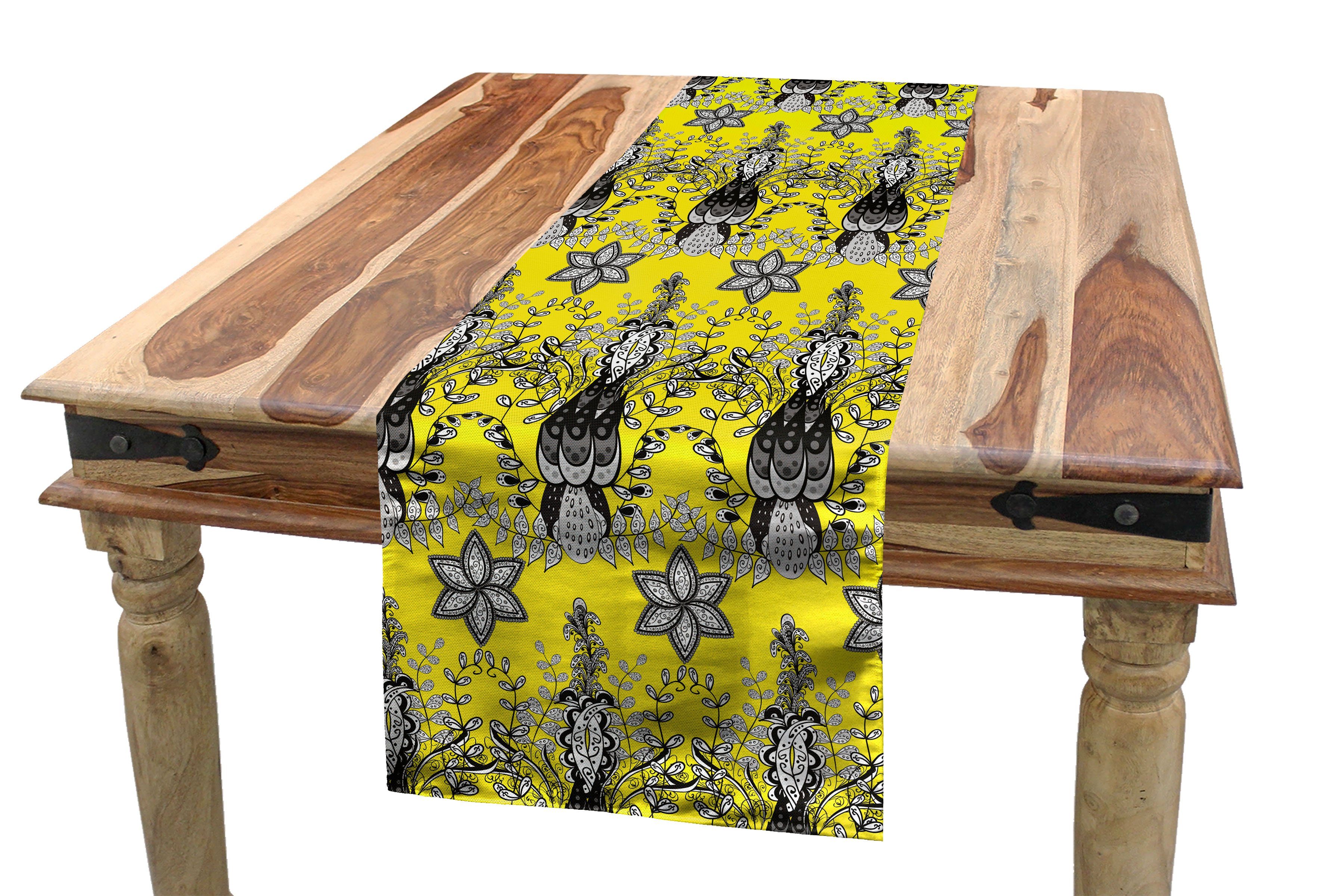Abakuhaus Tischläufer Esszimmer Küche Rechteckiger Dekorativer Tischläufer, Ethnisch Paisley Ivy Swilrs Bild