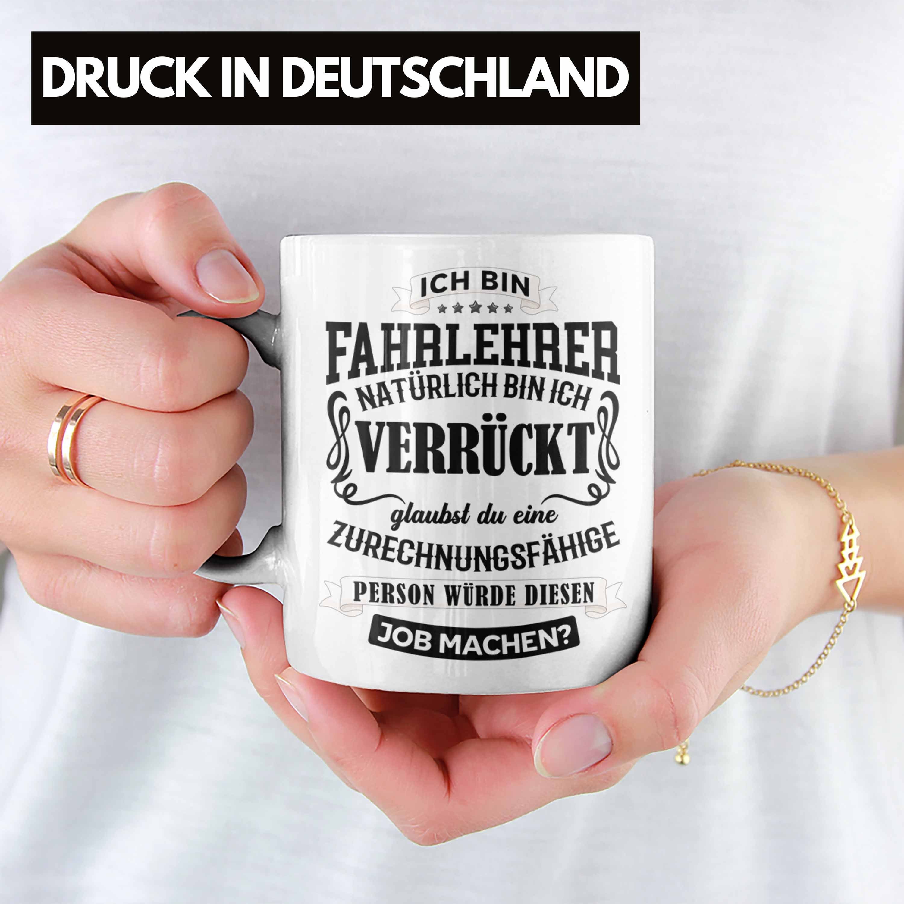 Bester Geschenk Lustig Weiss - Danke Tasse Fahrlehrer Trendation Tasse Trendation Kaffeetasse