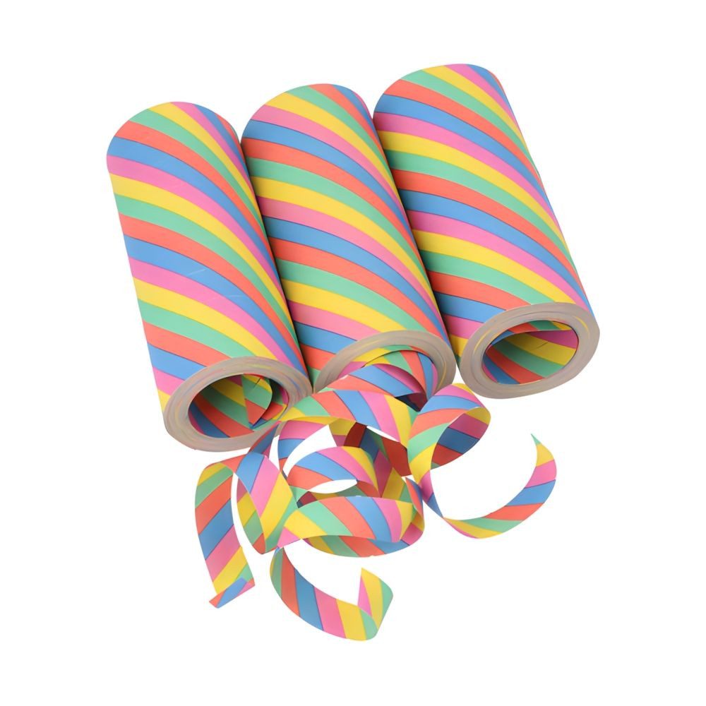 PAPSTAR Luftschlange Riesenluftschlangen 15 m Rainbow flammhemmend 3 Stk