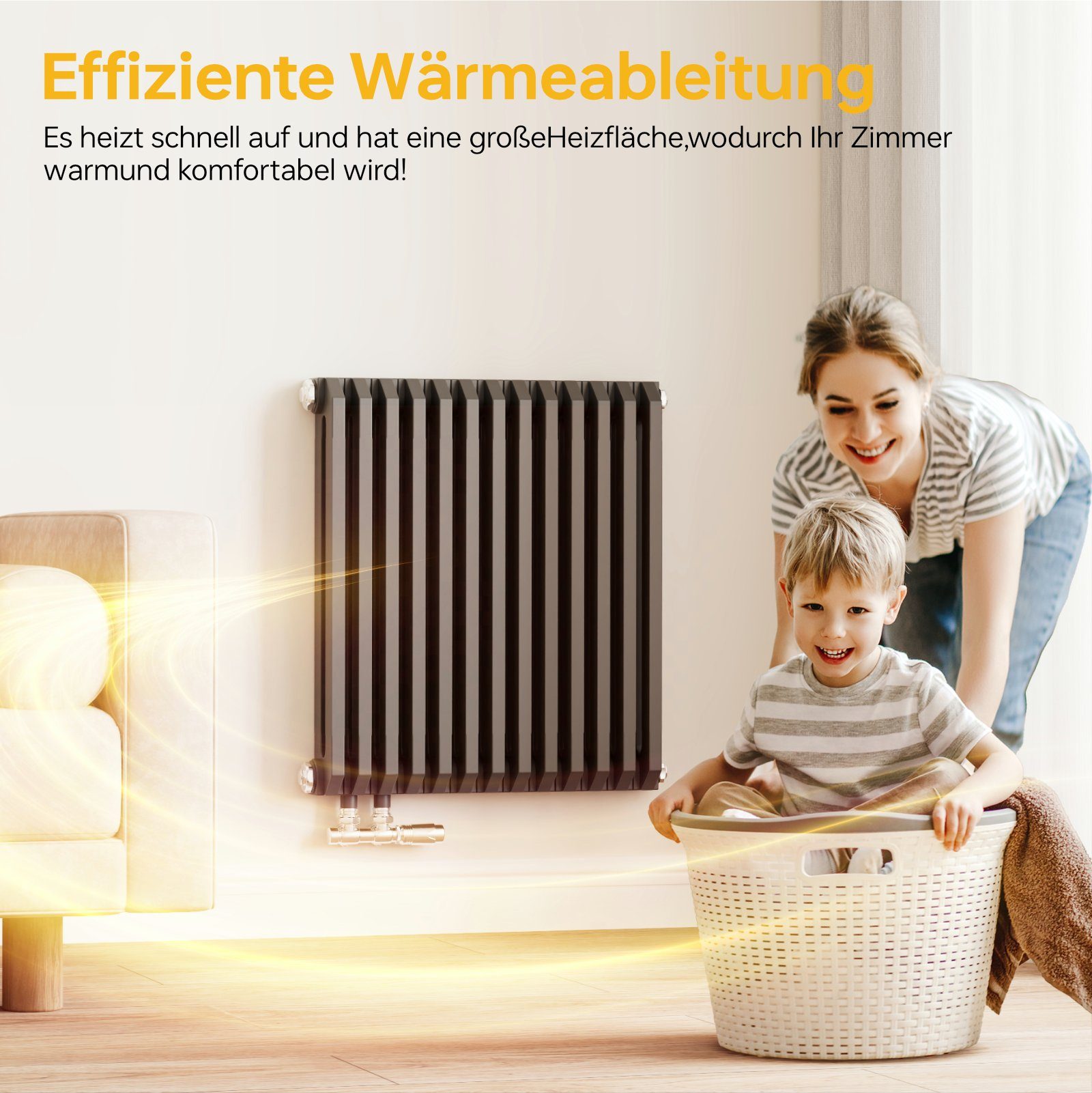 EMKE Heizkörper Design Paneelheizkörper D-form Kompaktheizkörper günstig online kaufen