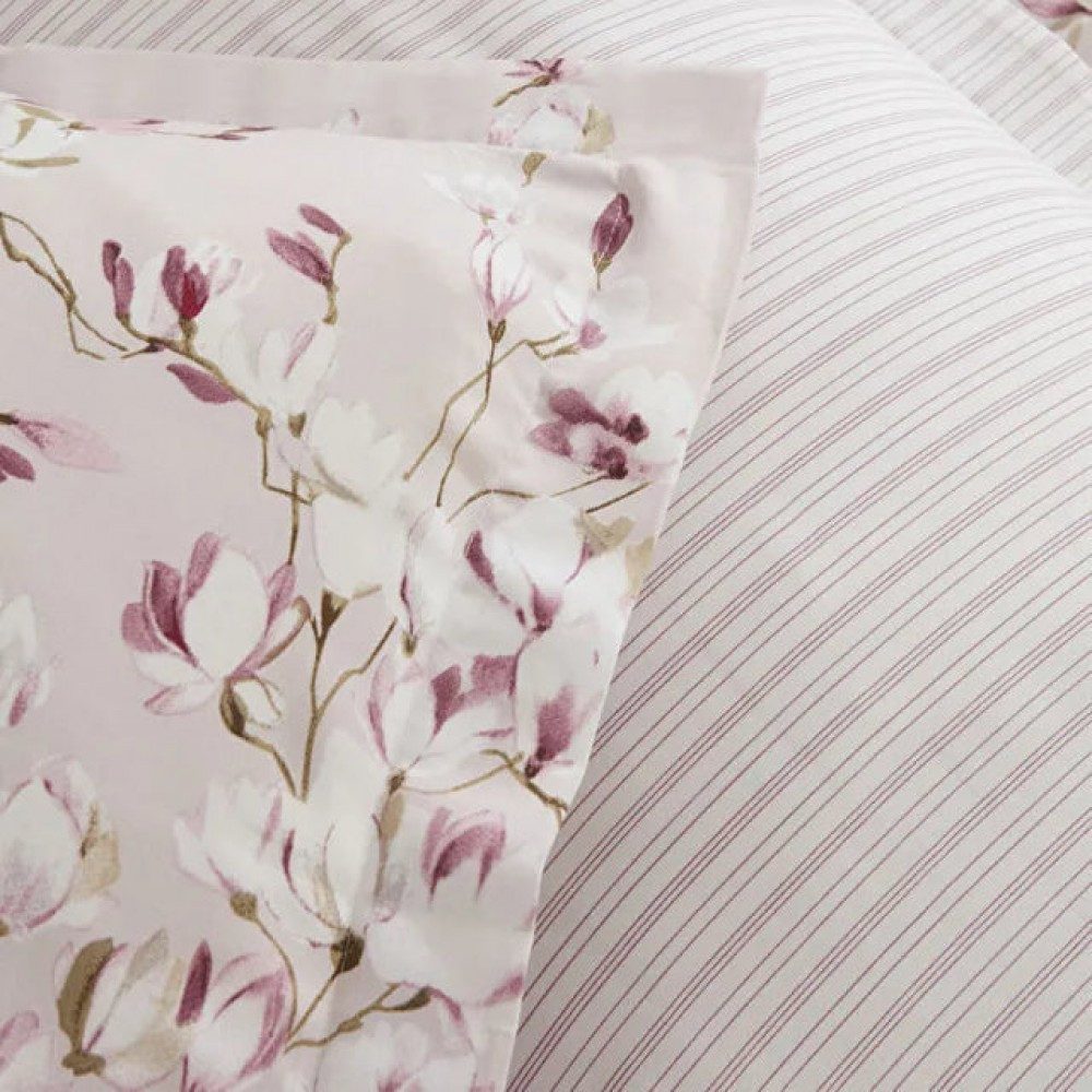 Karaca Bettwäsche Pesla Bettwäsche-Set aus 100 % Baumwoll-Satin, Doppelbett, Rosa – Bild 5 von 5