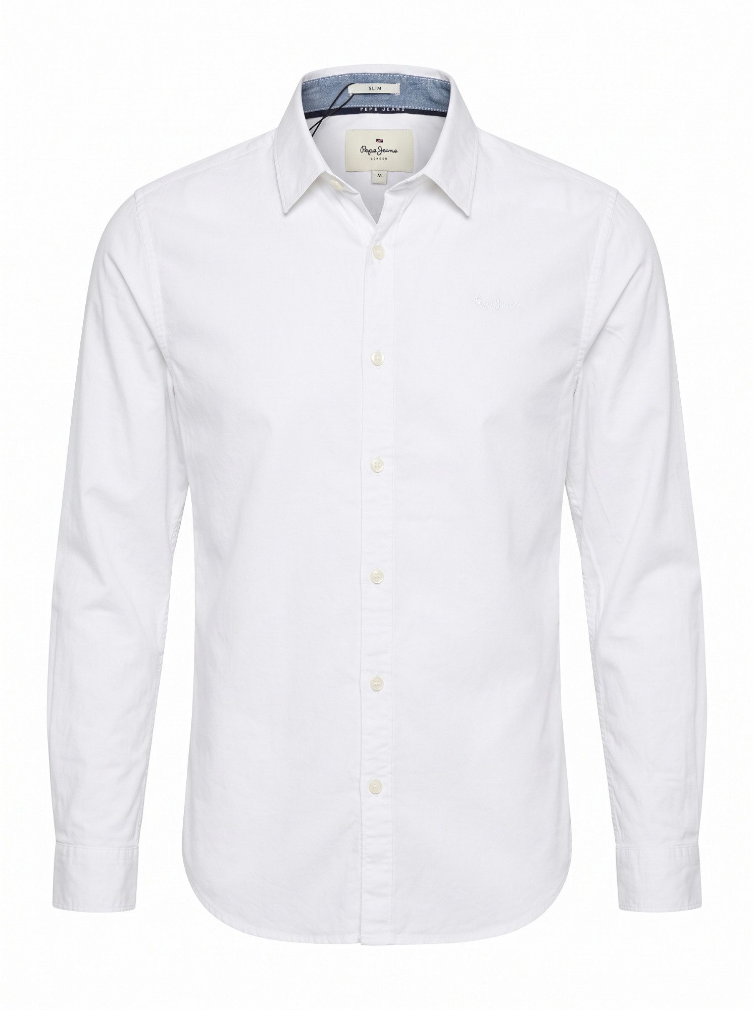 Pepe Jeans Langarmhemd Slim Fit mit Stretch und Logoaufnäher - Coventry