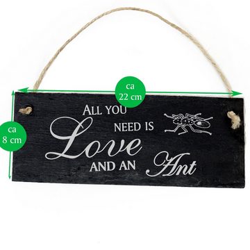 Dekolando Hängedekoration dunkle Ameise 22x8cm All you need is Love and an Ant