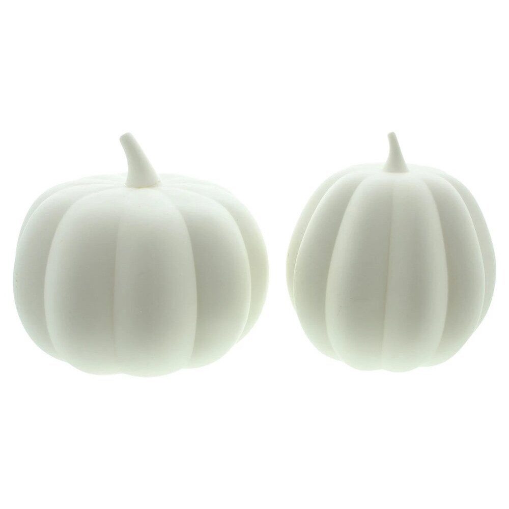 Home-trends24.de LED Dekofigur LED Kürbis Weiß Herbstdeko Halloween Porzell günstig online kaufen