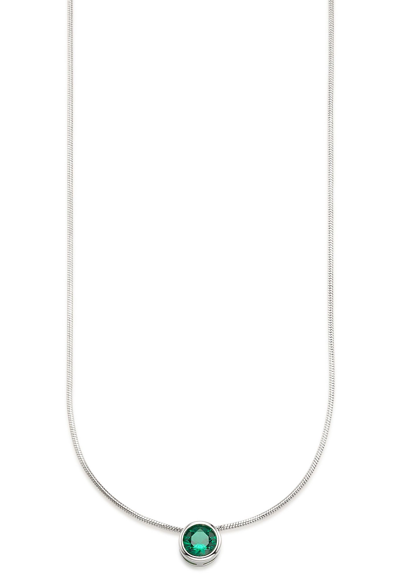Kette mit Anhänger Schmuck Geschenk Silber 925 Halsschmuck Halskette Schlangenkette Stein