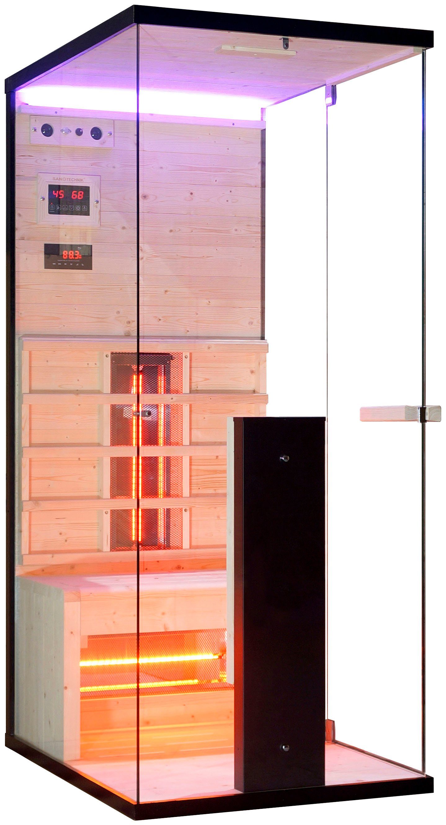 Sanotechnik Infrarotkabine Billund 1, BxTxH: 80 x 110 x 190 cm, mit Farblic günstig online kaufen