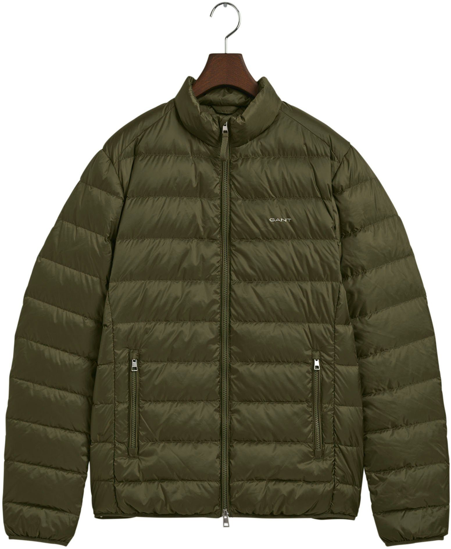 Premium Steppjacke, sehr RACING DOWN Gant Qualität, Daunen LIGHT klasissches Design Daunenjacke JACKET GREEN leichte