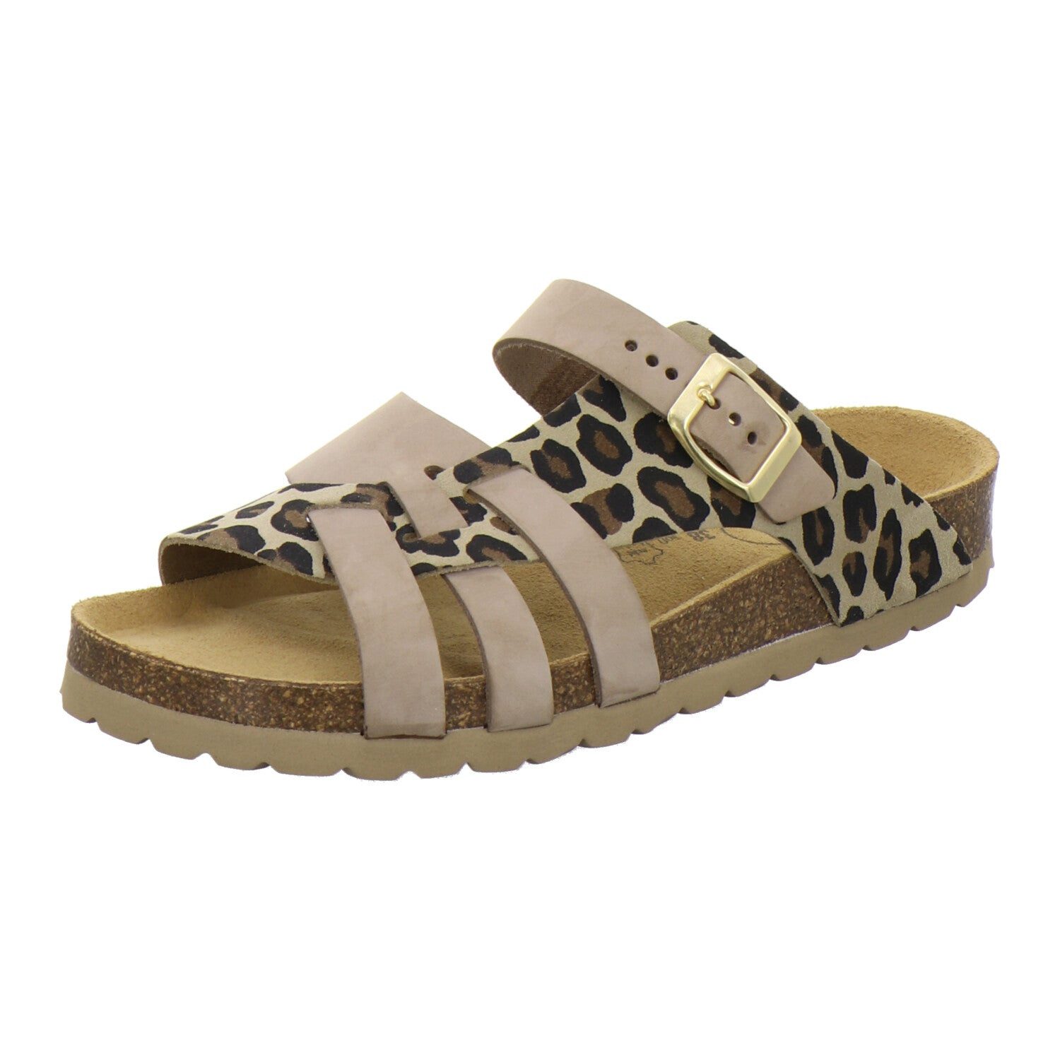 AFS-Schuhe Damen Kralle Pantolette aus Nubukleder mit Fußbett, Made in Germany