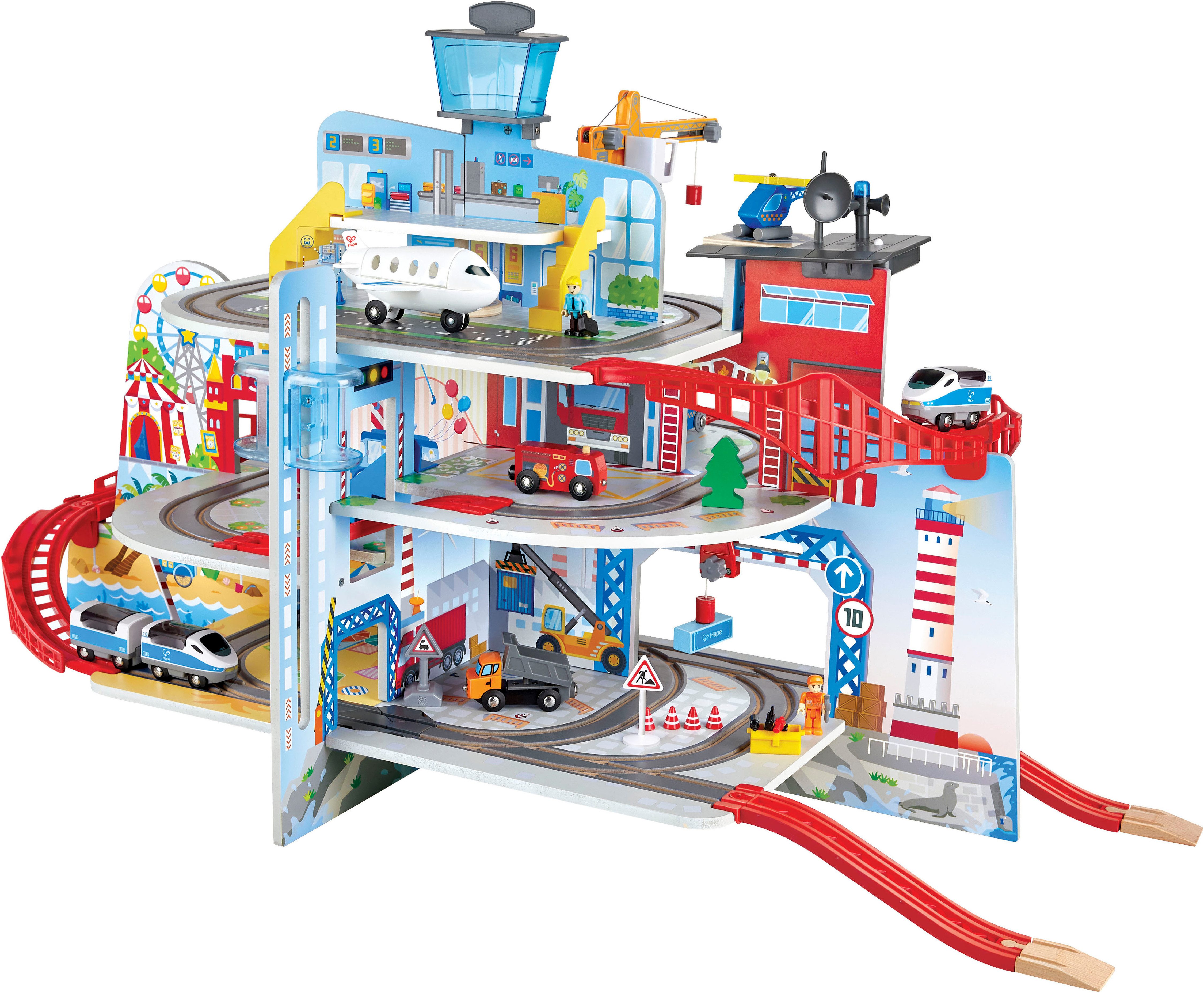 Hape Spielzeug-Eisenbahn Mega City Eisenbahn, (Set) günstig online kaufen