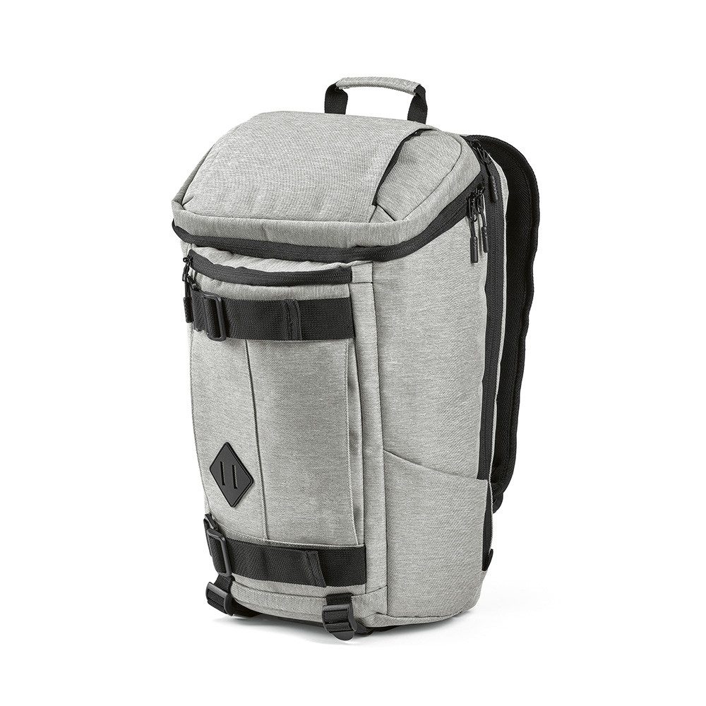 CABBEL Rucksack Rucksack 20L Laptop 17 Zoll rPET Trolley nachhaltig robust leicht (Rucksack, 1-tlg., Einzelartikel), Grau, recyceltes Polyester, 51% rPET, 20 Liter, 1.036 kg, 29x46x16