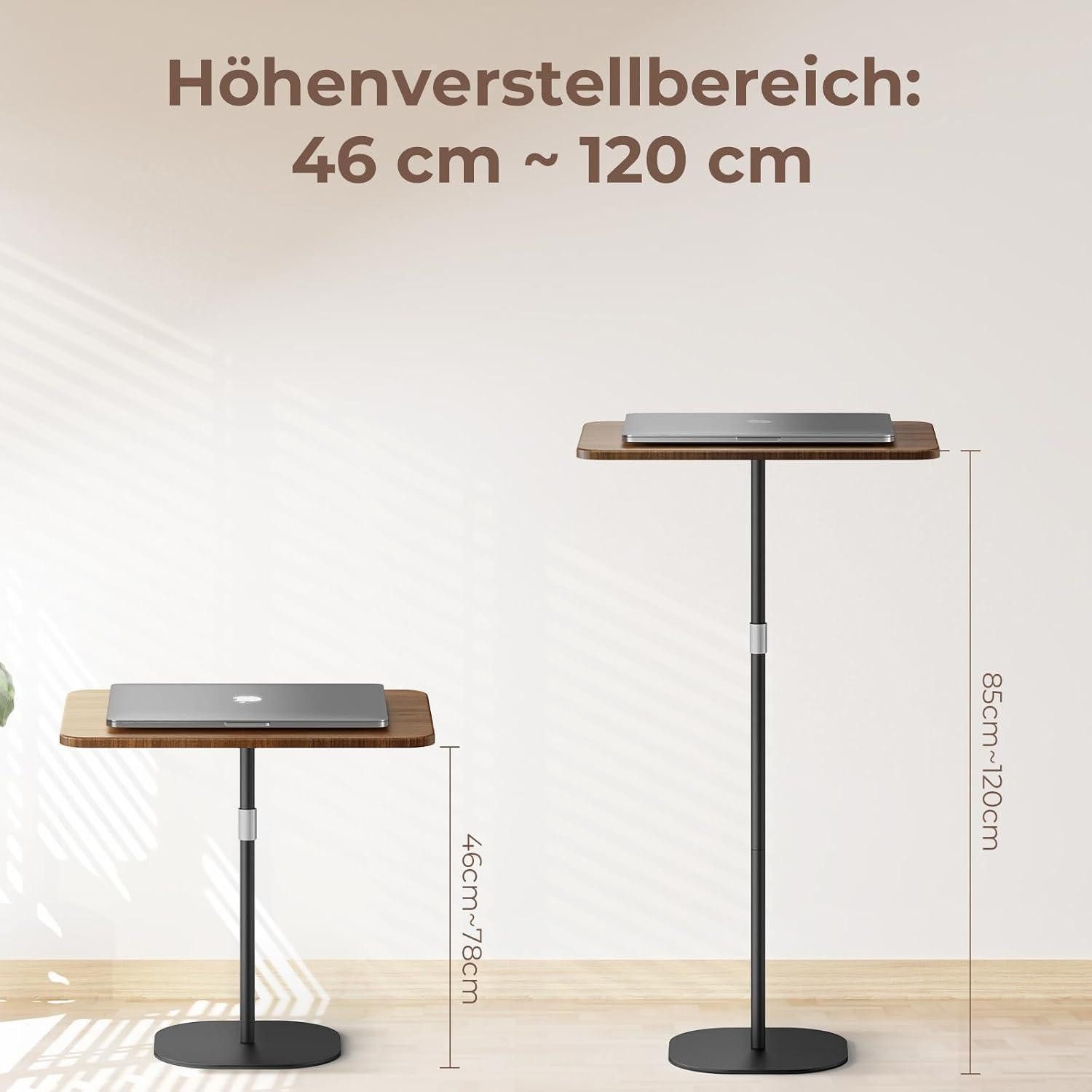 LuxusKollektion Stehpult Stehpult Höhenverstellbar Laptop Ständer Mobile Schreibtisch Schwarz