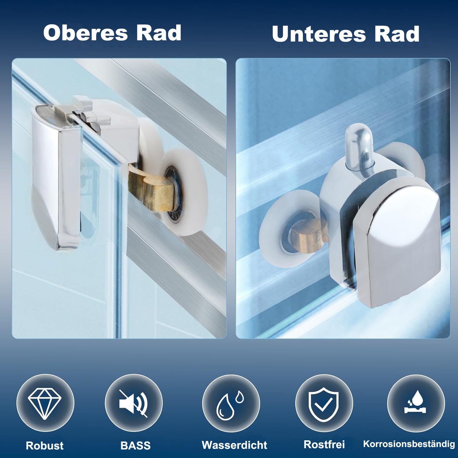 Auledio Möbelrolle 8er Set Duschtürrollen, Rollbefestigungen für Schiebetür günstig online kaufen