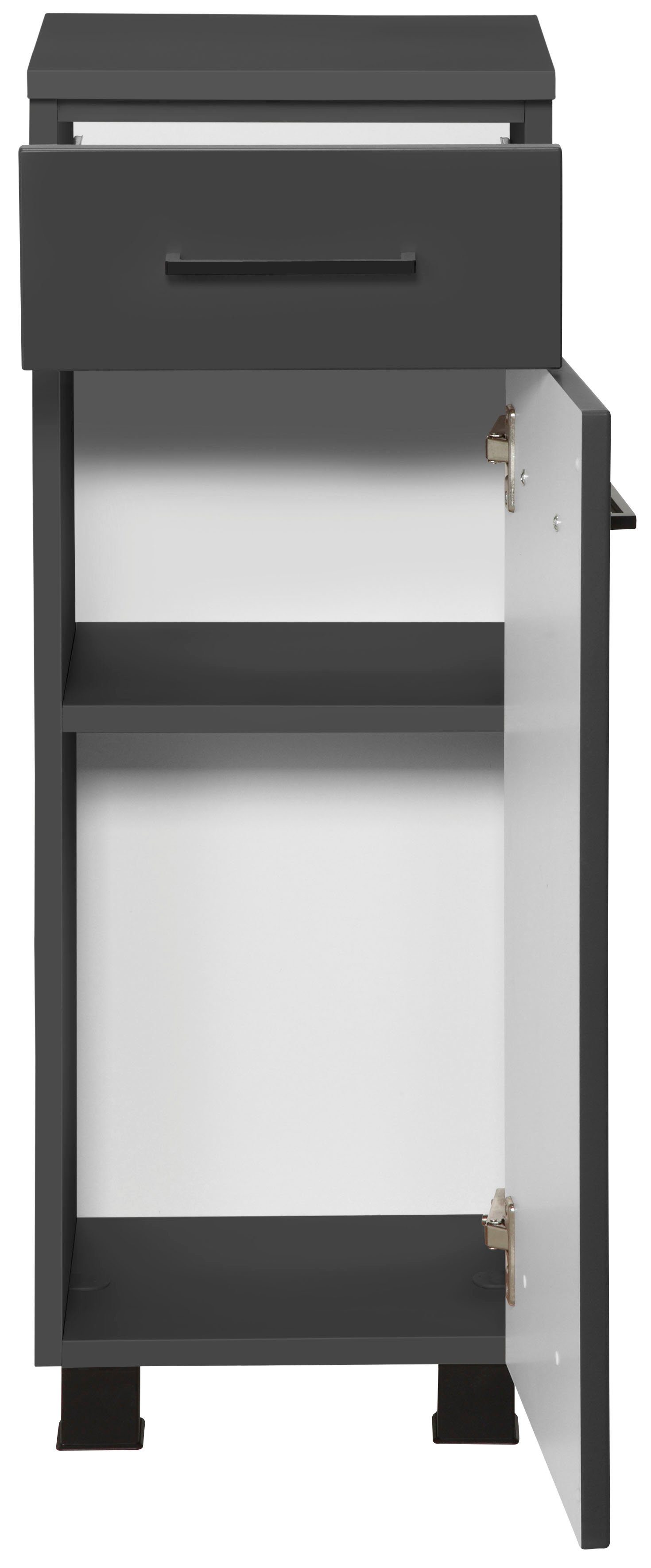 1 und Unterschrank grau Ausführungen MÖBEL Tür Breite Schubkasten Trento, grafit 1 30 matt cm, HELD | Badmöbel, verschiedene Farben und mit