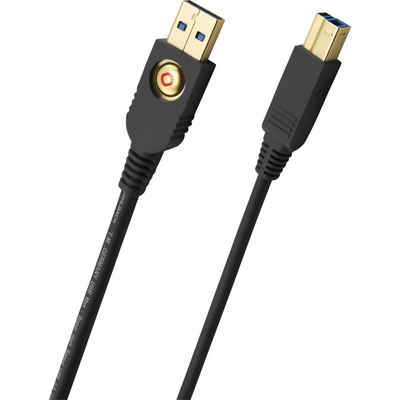 Oehlbach USB Max A/B USB 3.2 Gen 1 Kabel Typ A auf Typ B USB-Kabel, USB 3.2 Gen 1 Typ-A, USB 3.2 Gen 1 Typ-B (500 cm)