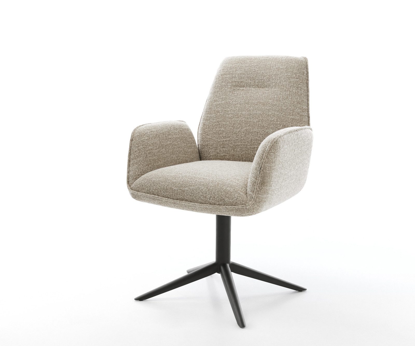 DELIFE Polsterstuhl Zoa-Flex, Fußkreuz Schwarz Webstoff günstig online kaufen