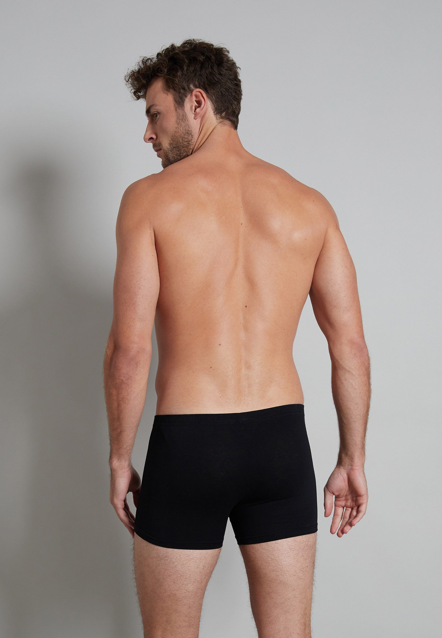 TOM TAILOR Boxershorts TOM TAILOR Herren Pants schwarz uni 4er Pack (4-St)