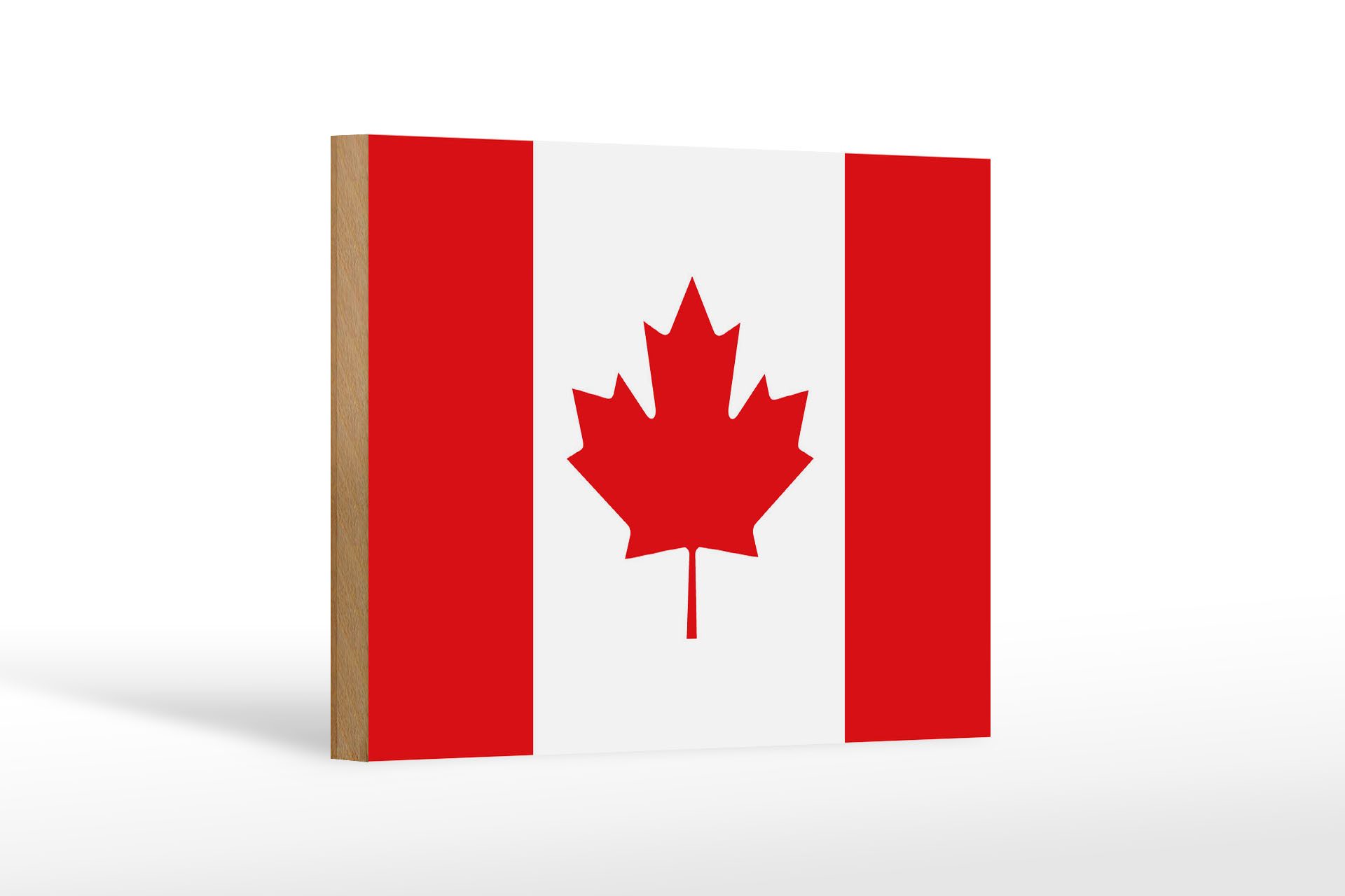 Femer GmbH Holzbild Flagge Kanadas 18x12 cm Flag of Canada, Flaggen (1 St), Glatte Holzfaserplatte (MDF), vorn beschichtet