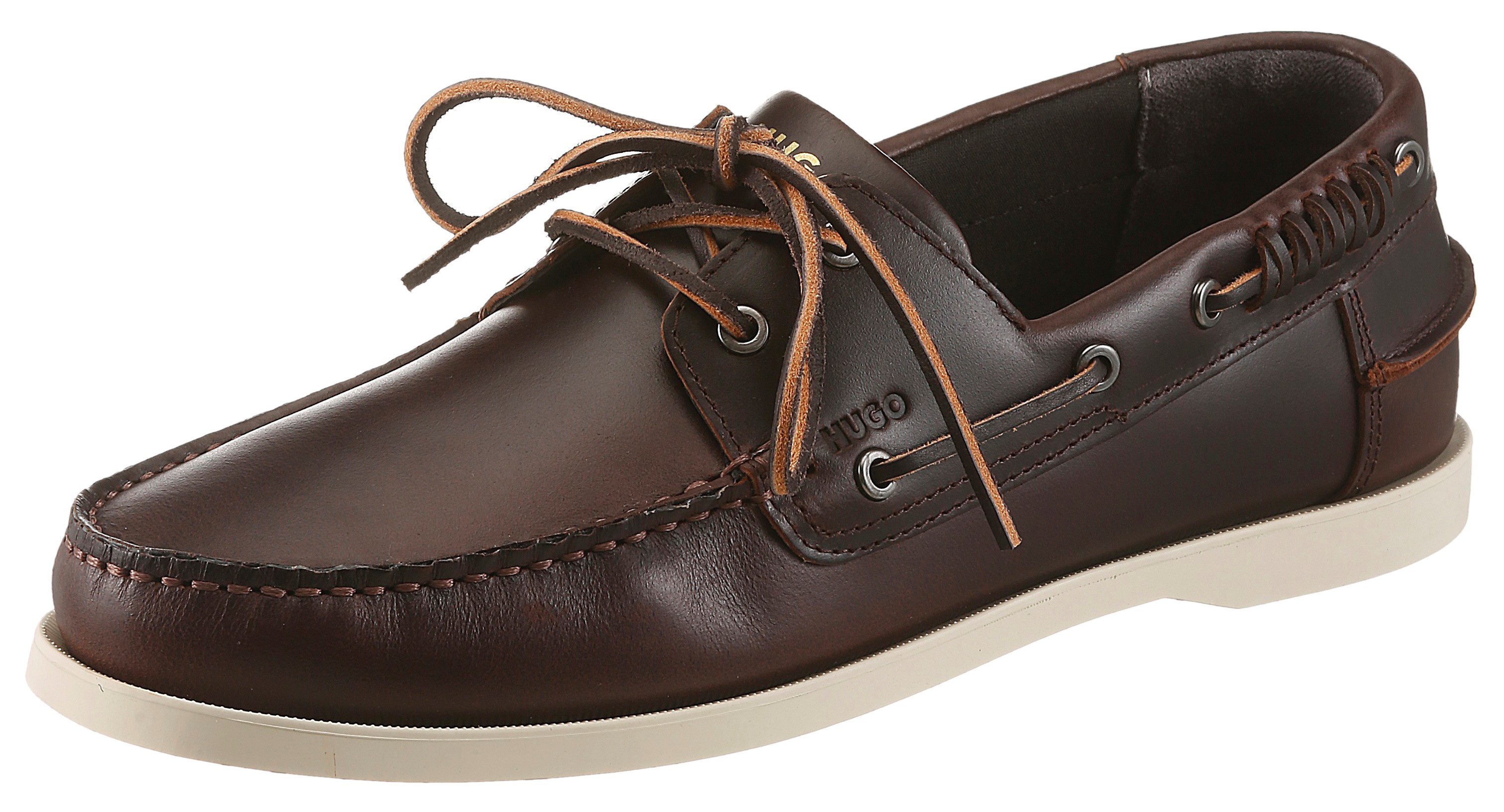 HUGO Darcy_boat Slipper Mokassin, Loafer, Schlupfschuh mit leichter Laufsohle