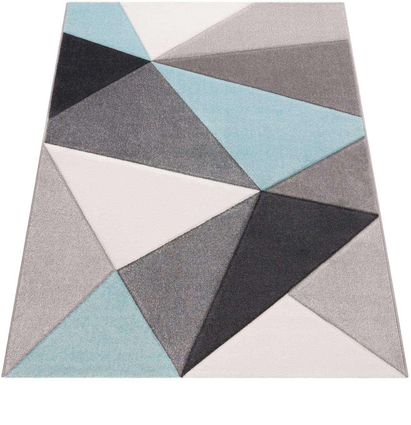 Paco Home Teppich Lara 237, rechteckig, Höhe: 16 mm, Kurzflor, modernes geo günstig online kaufen