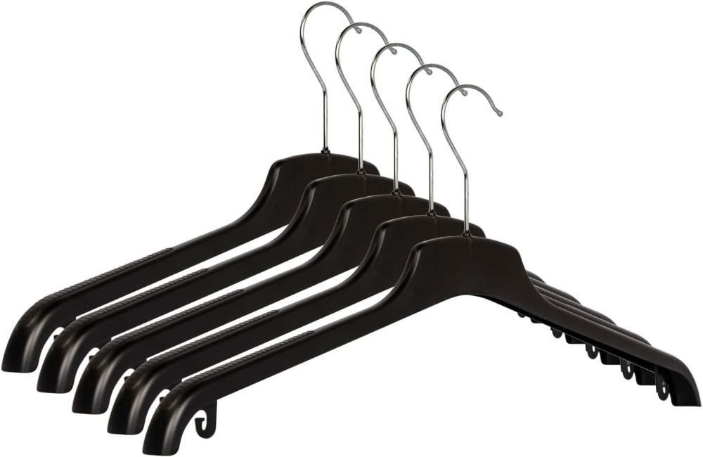 RSR Hangers Kleiderbügel CMG 47 cm Schwarz Anti-Rutsch Jacken Hemden Blusen günstig online kaufen