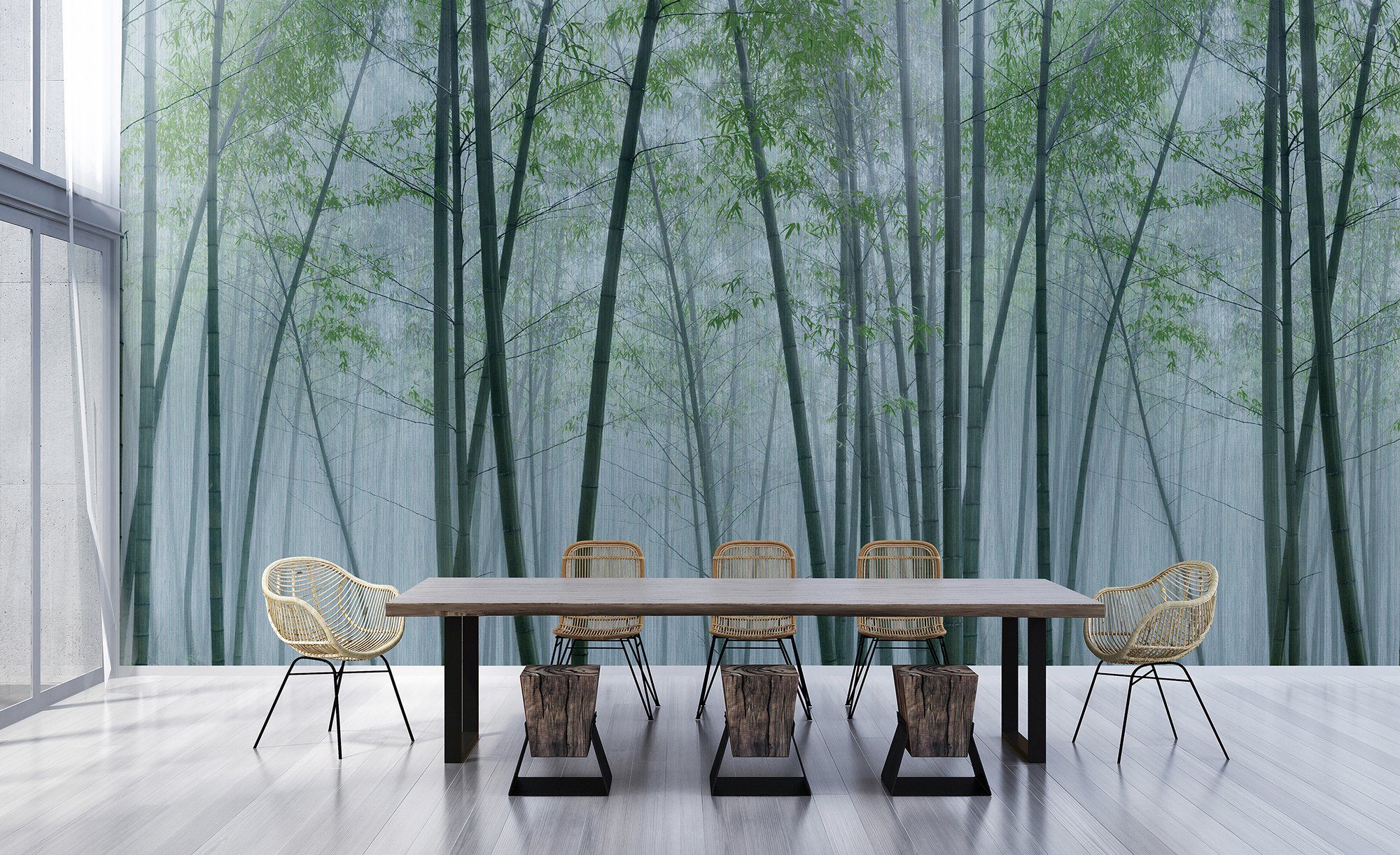 living walls Fototapete Walls by Patel In The Bamboo, glatt, Vlies, Wand