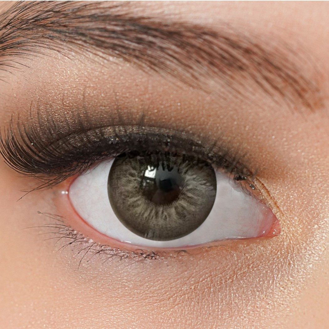 Charmiga Jahreslinsen Farbige Kontaktlinsen braun Farblinsen ohne Stärke Secret Light Brown, stark deckend, natürlich, neu