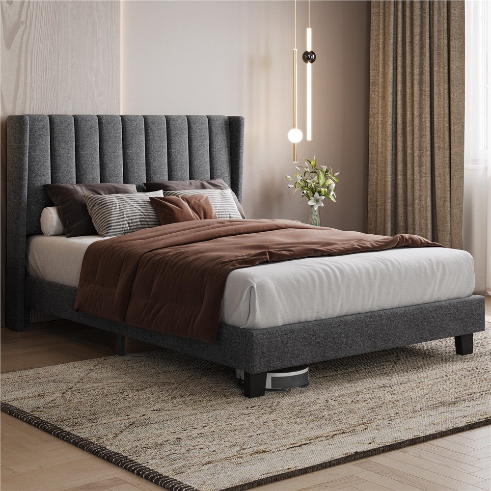Yaheetech Polsterbett 140/160 x 200 cm, Doppelbett Familienbett Bettgestell günstig online kaufen