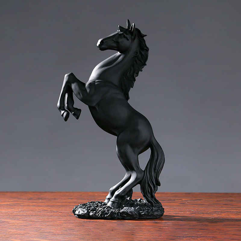 CoolBlauza Tierfigur Pferd Ornament, Einweihungsgeschenk Neue Heimdekoration (1 St., Stehende Skulptur, Harz Heimdekoration, Wohnzimmer Büro Geschenk), Erfolgreiches Pferd