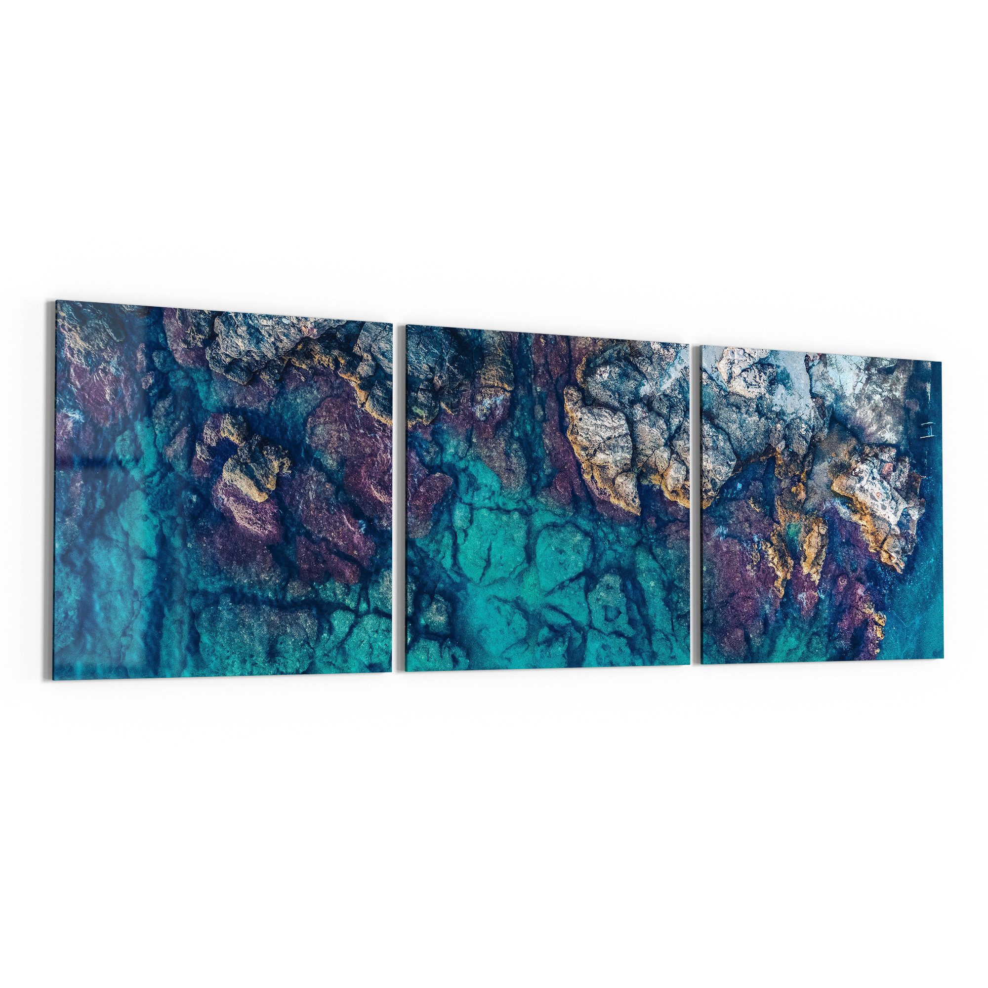 Glasbild 'Küstenfarbenspiel'