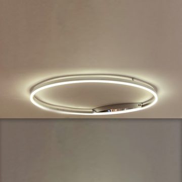 s.luce Deckenleuchte LED Ring Wandlampe Deckenlampe 100 Dimmbar Gold, Warmweiß