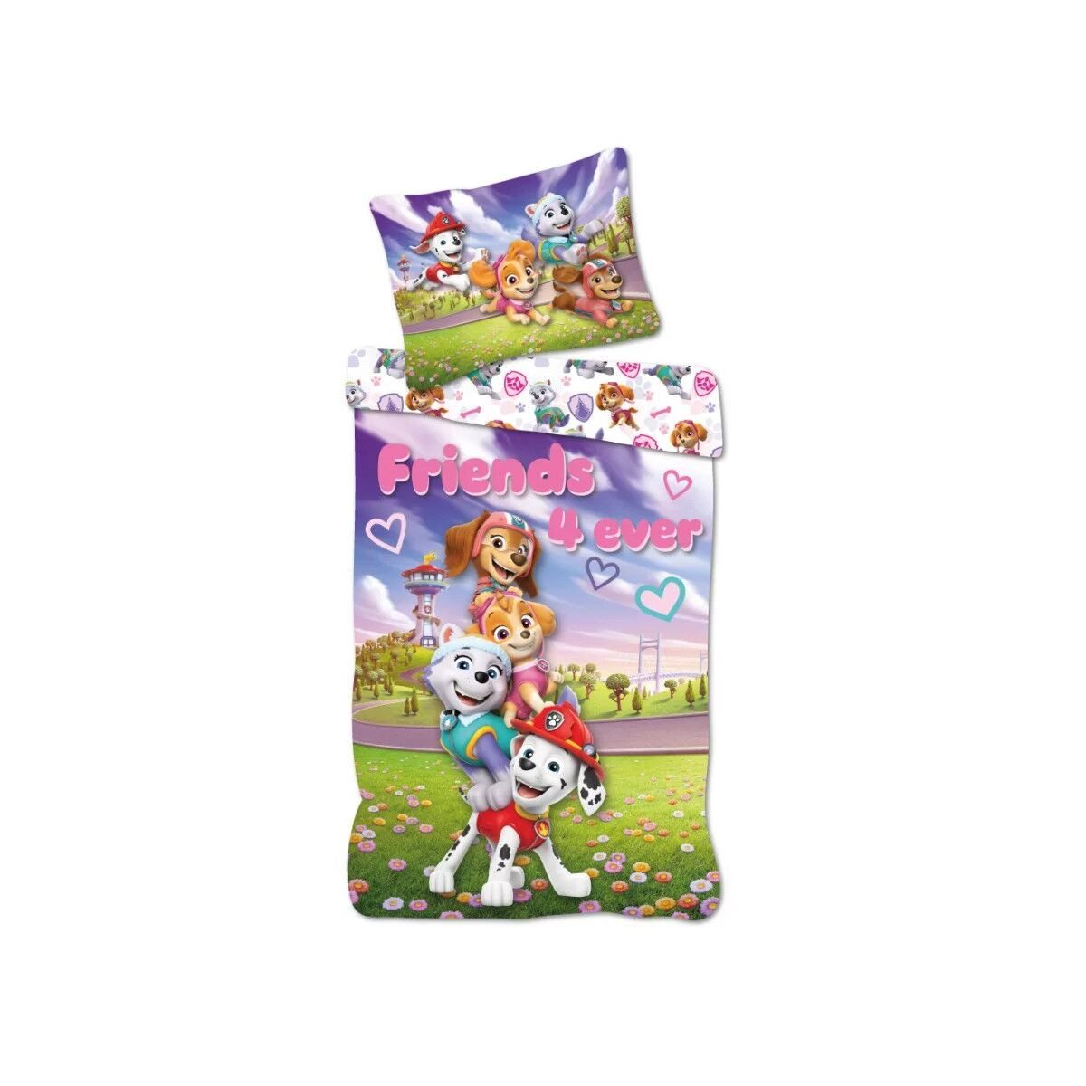 PAW PATROL Kinderbettwäsche Paw Patrol Friends 4 Ever Kinder-Bettwäsche 100×135cm