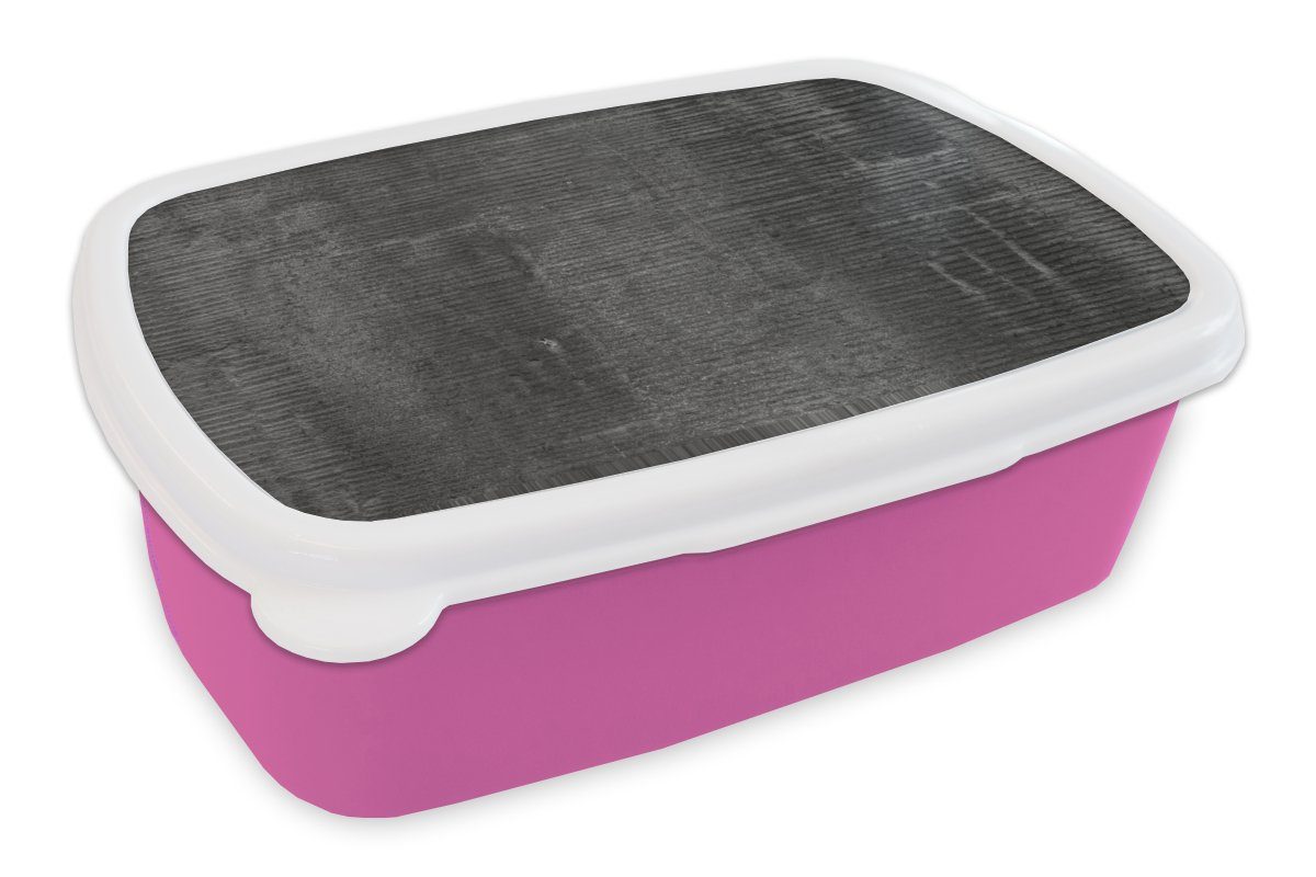 Beton - MuchoWow rosa - Muster, Mädchen, Kunststoff, - (2-tlg), Erwachsene, Kunststoff Snackbox, Lunchbox Wand für Grau Brotdose Brotbox Kinder,