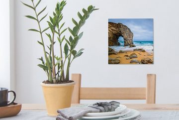 OneMillionCanvasses® Leinwandbild Steine - Wasser - Strand - Felsen - Wellen, (1 St), Leinwand Bilder für Wohnzimmer Schlafzimmer