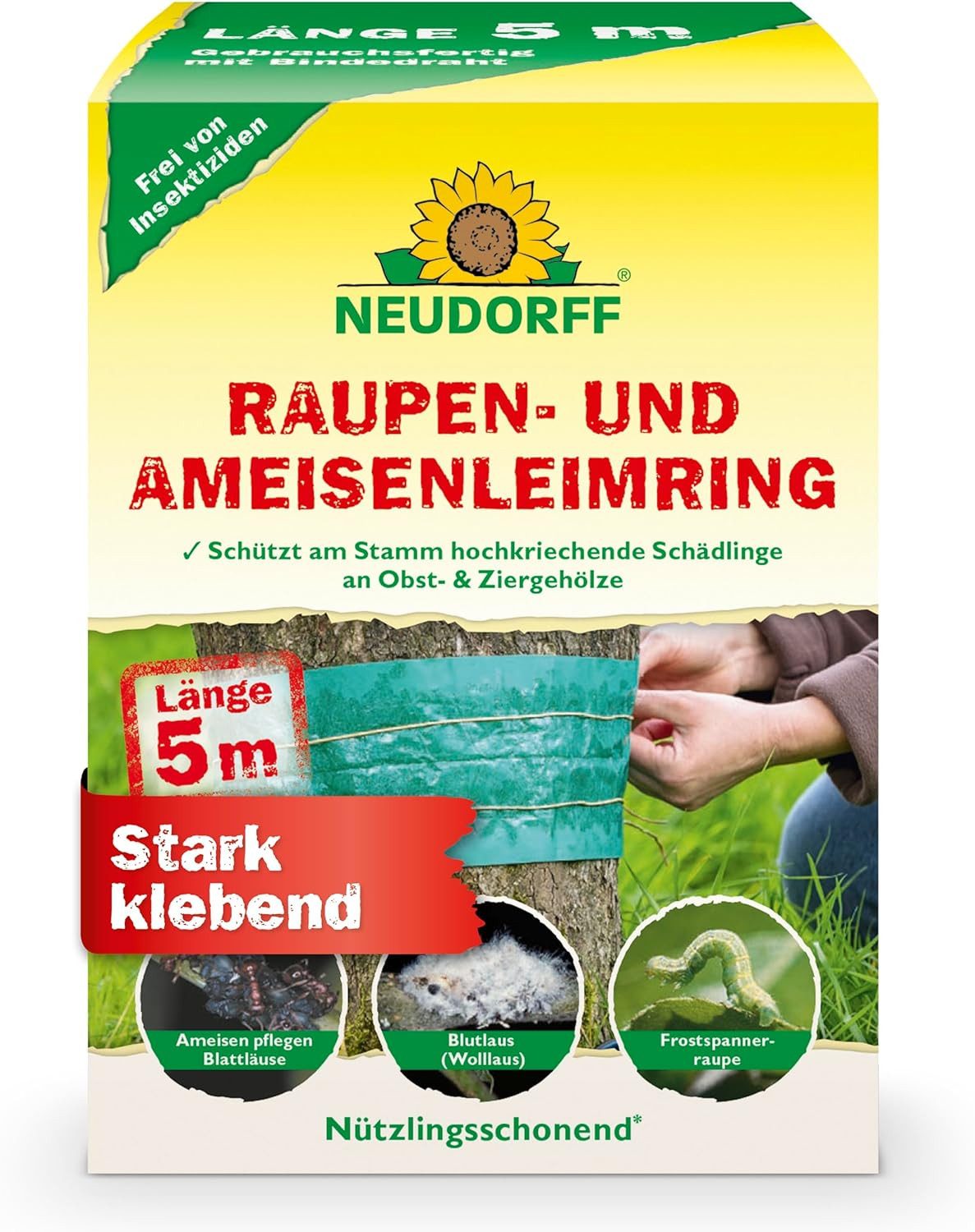 Insektenfalle Neudorff Raupen und Ameisen Leimring 5 m lang