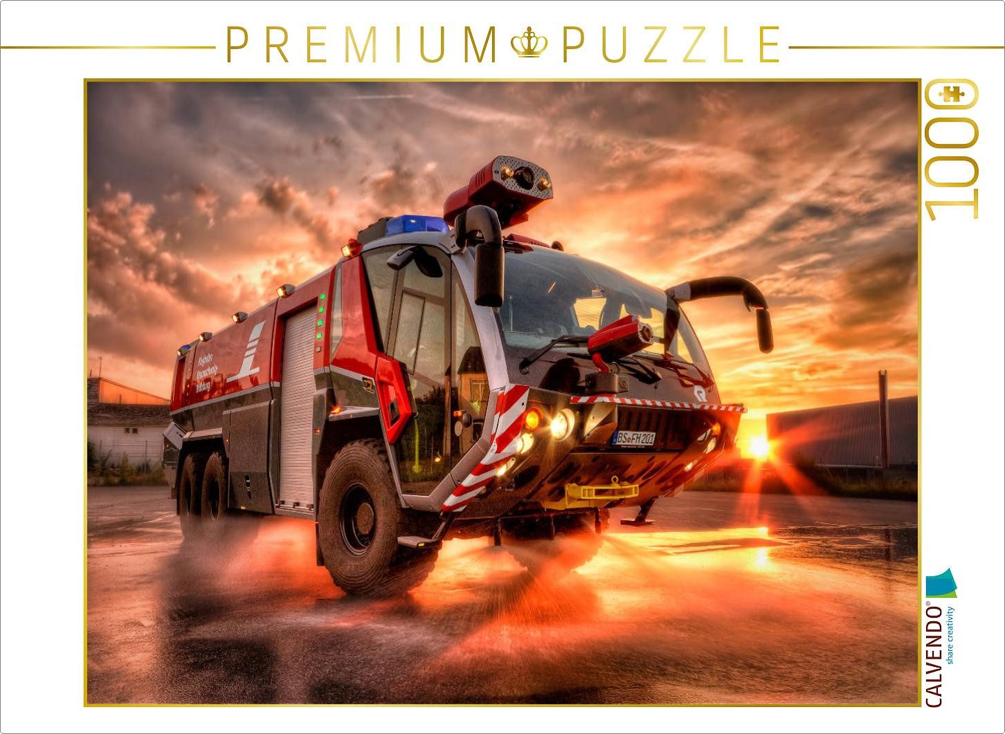 CALVENDO Puzzle CALVENDO Puzzle Flugfeldlöschfahrzeug Flughafen Braunschweig/Wolfsburg, 1000 Puzzleteile