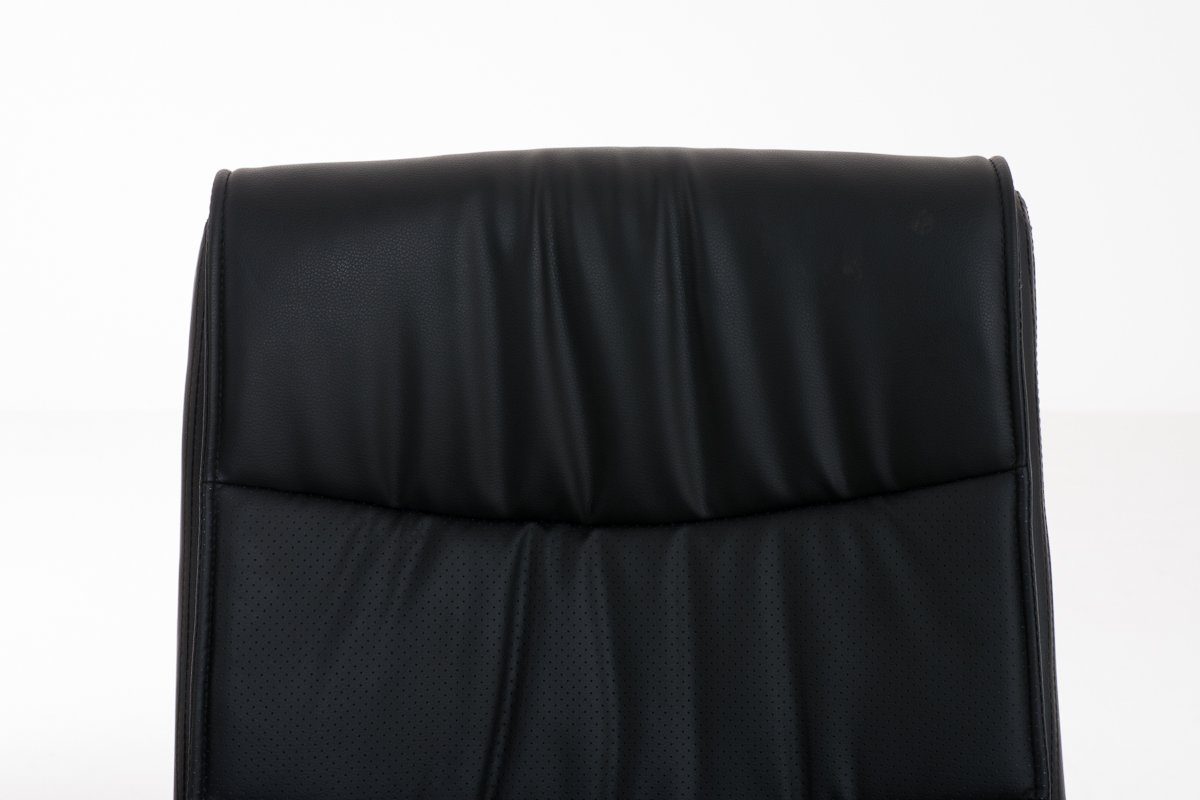 - chrom - Sitzfläche (Küchenstuhl - Sitzfläche: hochwertig Besucherstuhl Wohnzimmerstuhl), - schwarz Konferenzstuhl mit gepolsterter Kara Kunstleder Metall TPFLiving Esszimmerstuhl Gestell: