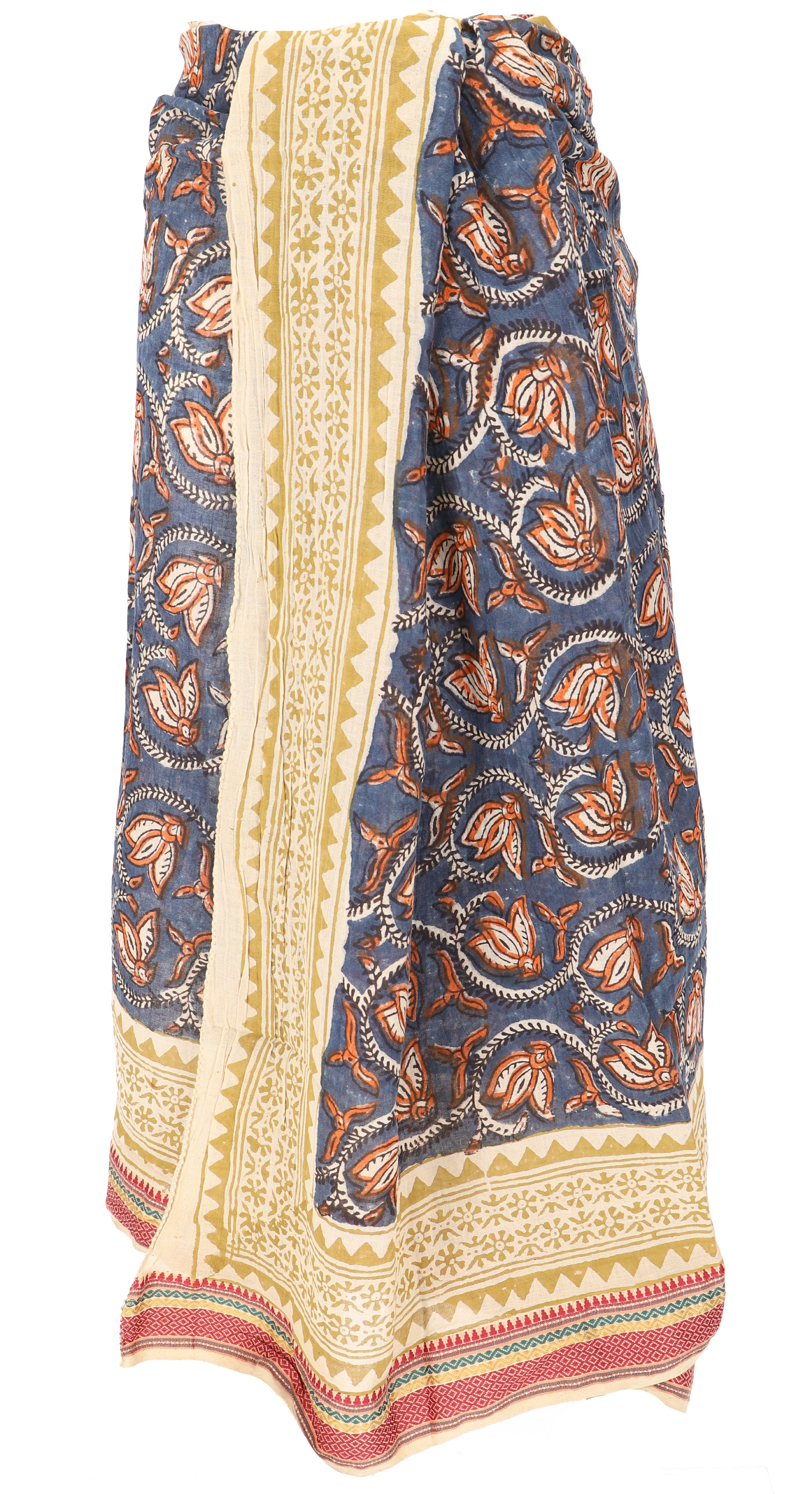 Guru-Shop Sarong Leichter Pareo Schal, Sarong, handbedrucktes..