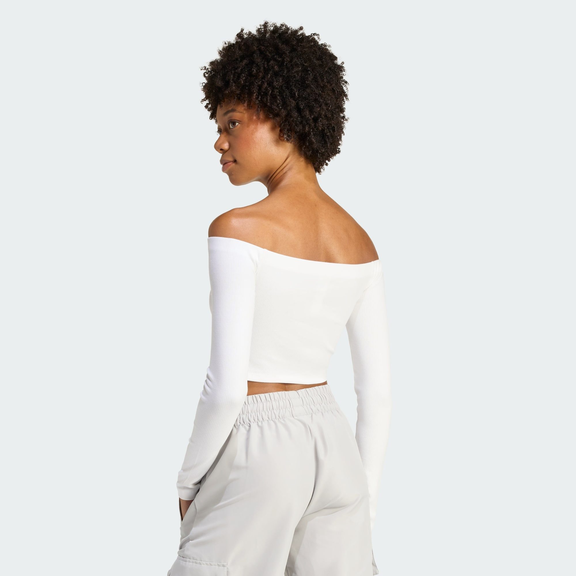 adidas Originals Longsleeve ESSENTIALS RIB OFF SHOULDER LONGSLEEVE günstig online kaufen