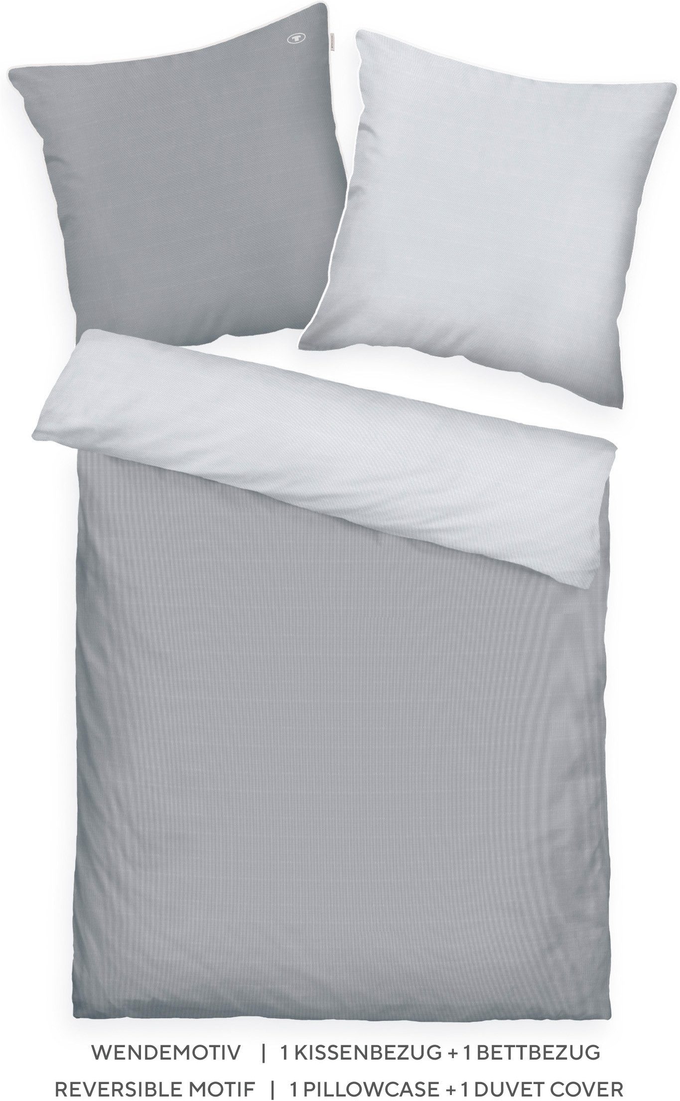 TOM TAILOR HOME Bettwäsche FINE STRIPES, Satin, 2 teilig, new bedroom, gewebtes Label